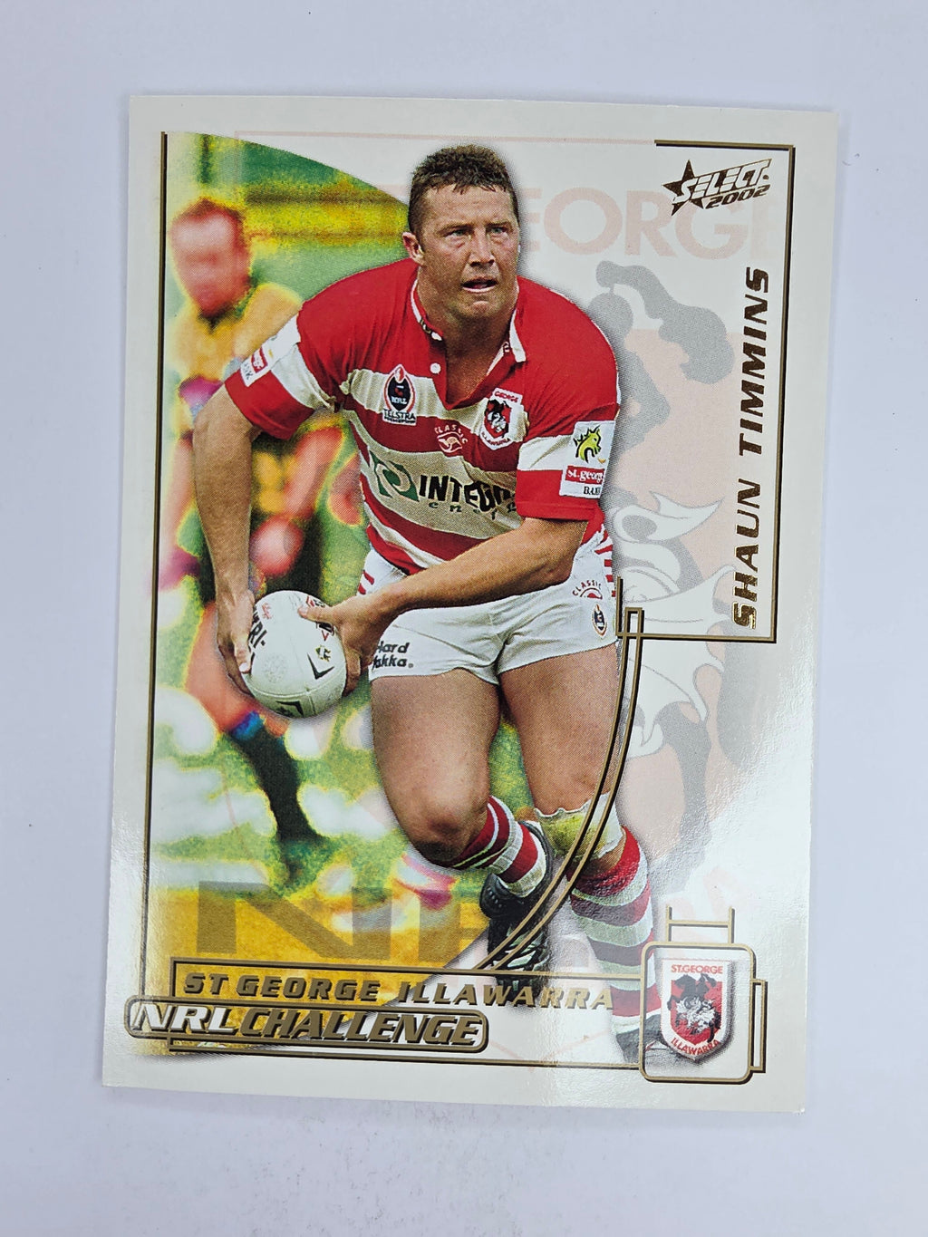 NRL 2002 Challenge Base Card #73 Shaun Timmins St George Illawarra Dragons