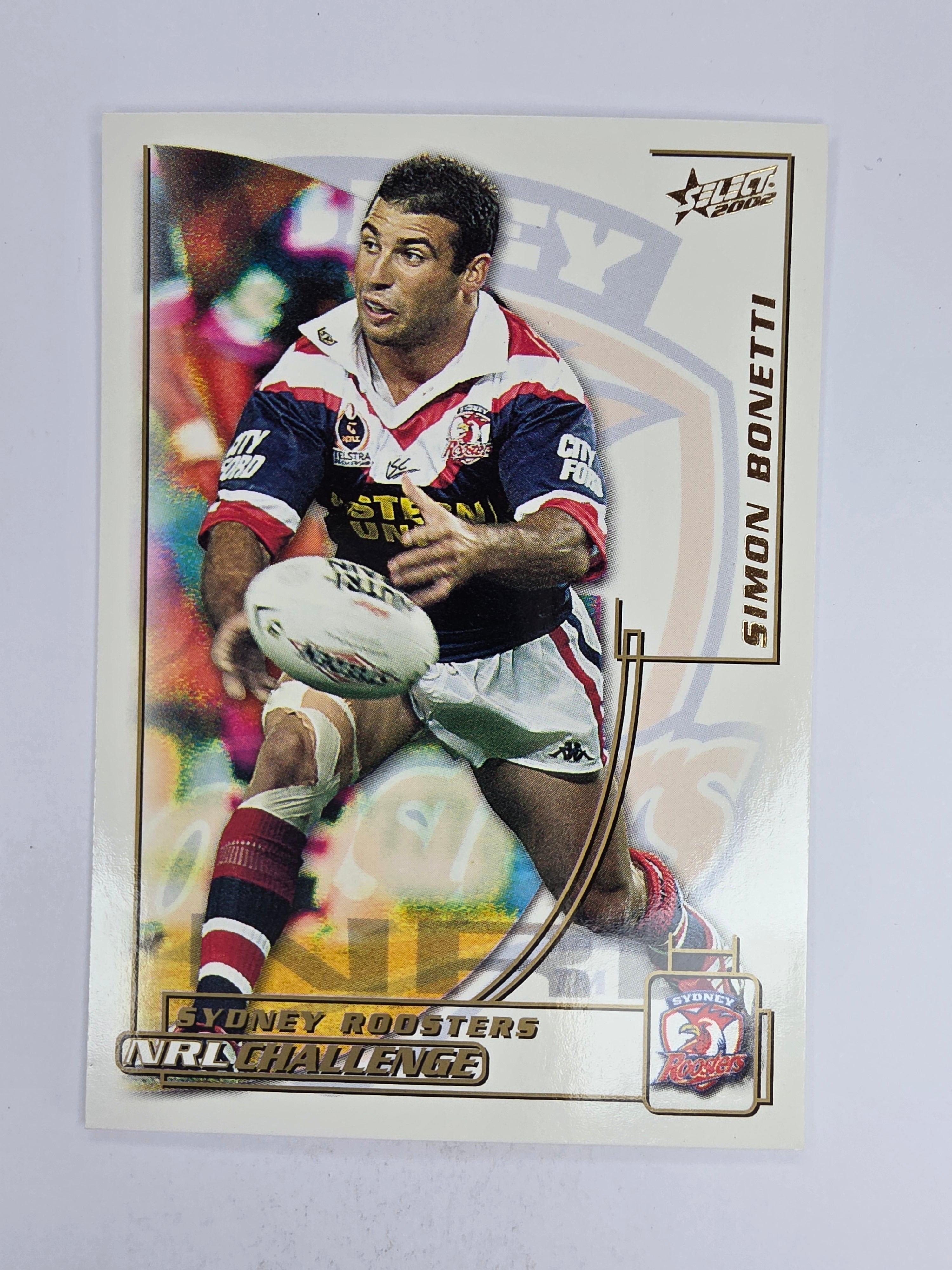 NRL 2002 Challenge Base Card #77 Simon Bonetti Sydney Roosters
