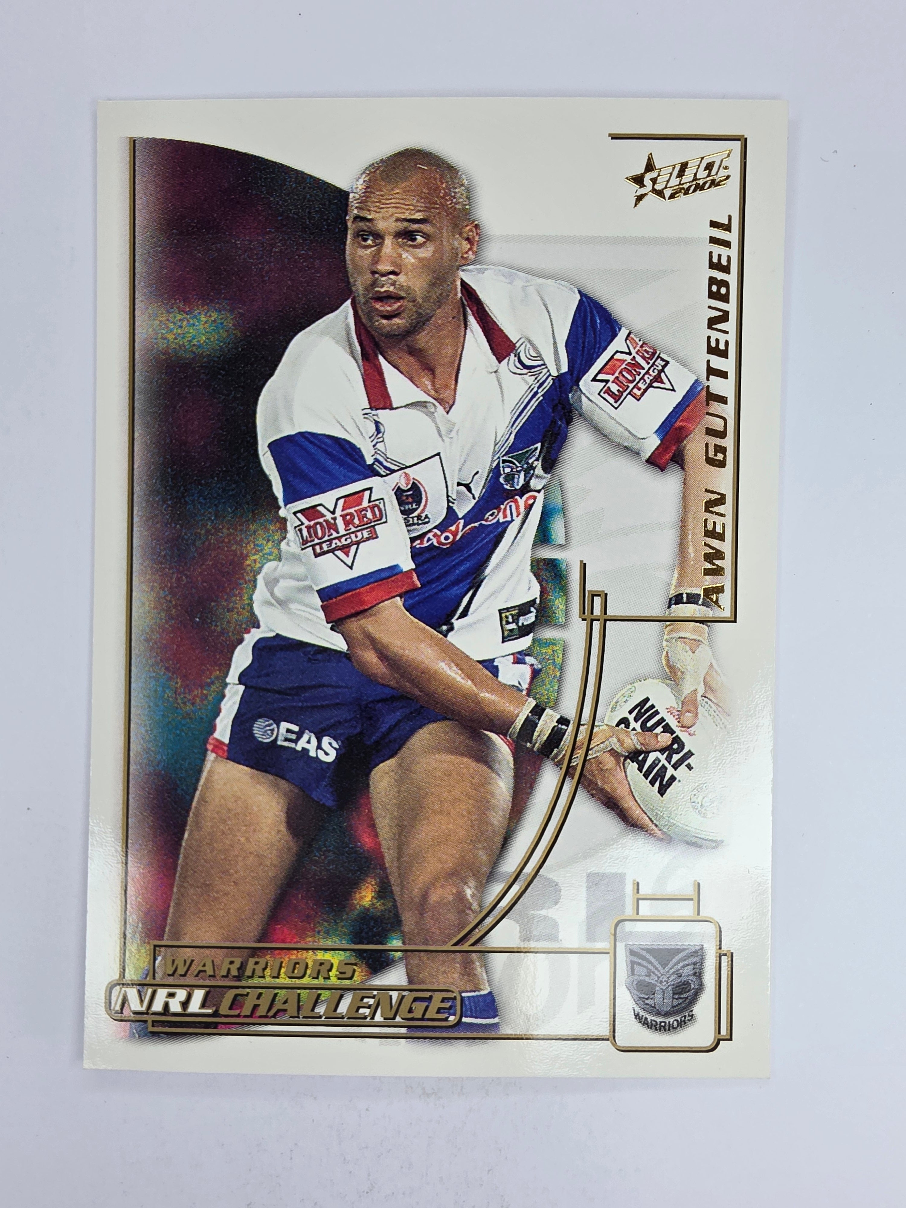 NRL 2002 Challenge Base Card #91 Awen Guttenbeil New Zealand Warriors