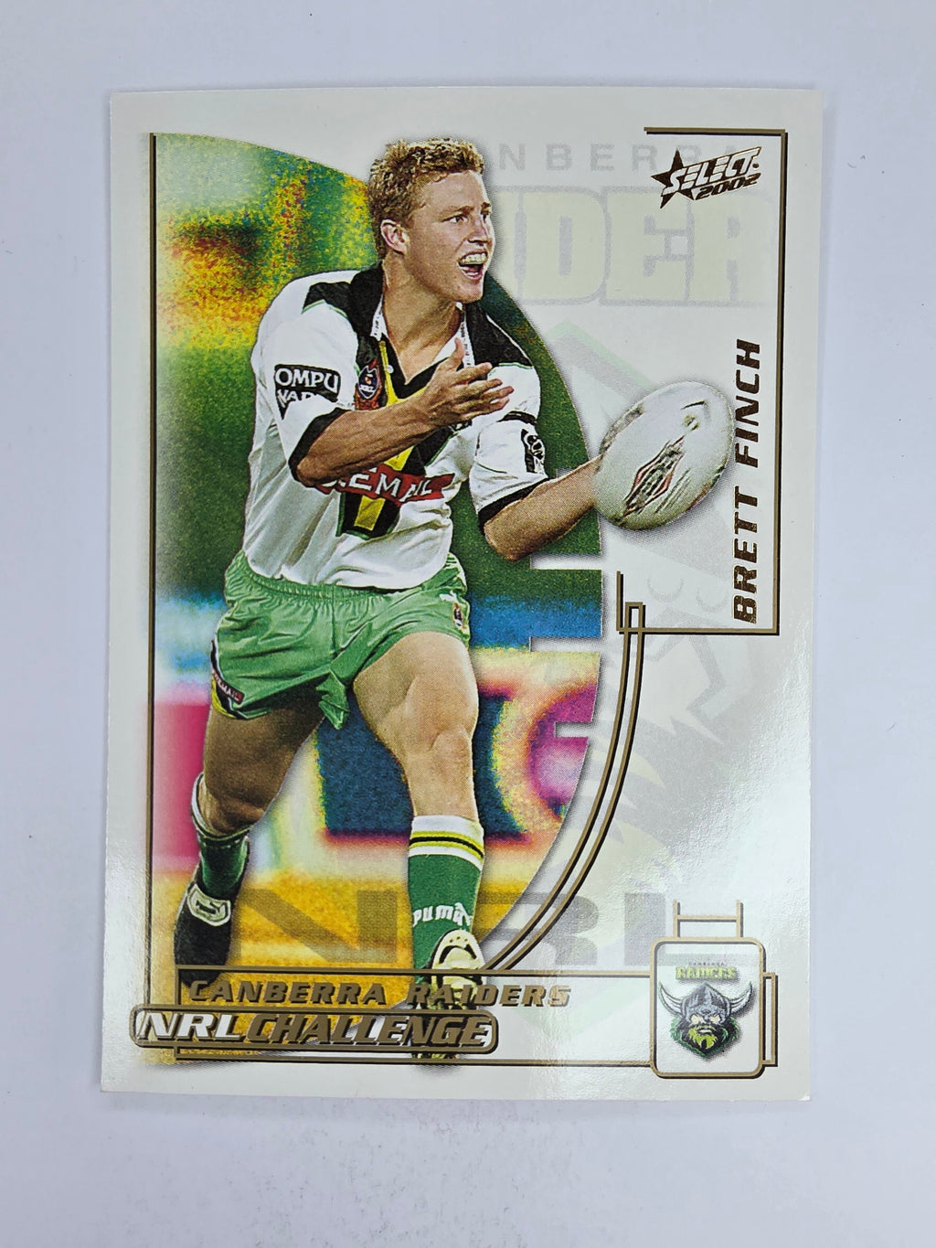 NRL 2002 Challenge Base Card #127 Brett Finch Canberra Raiders