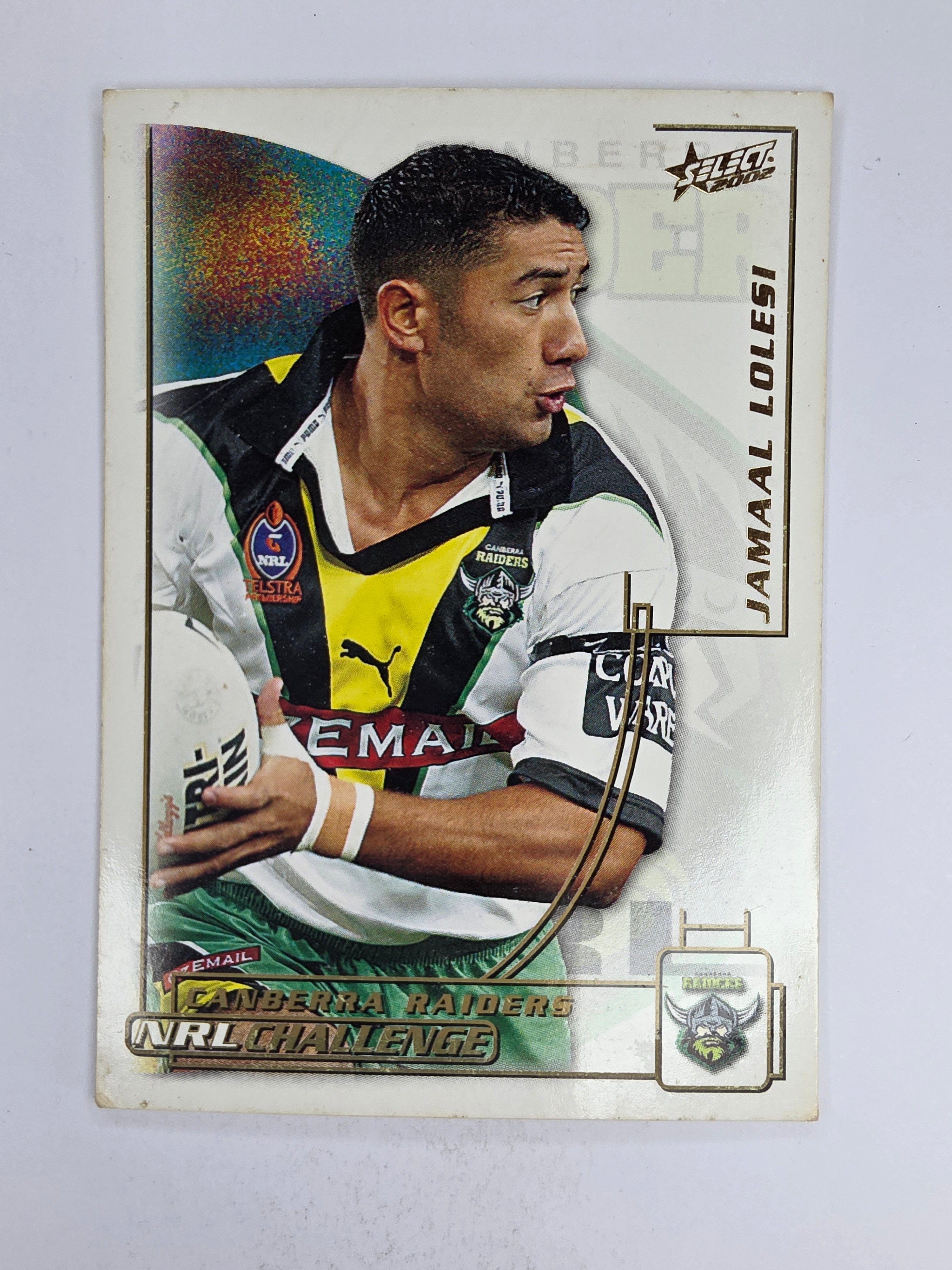 NRL 2002 Challenge Base Card #128 Jamaal Lolesi Canberra Raiders