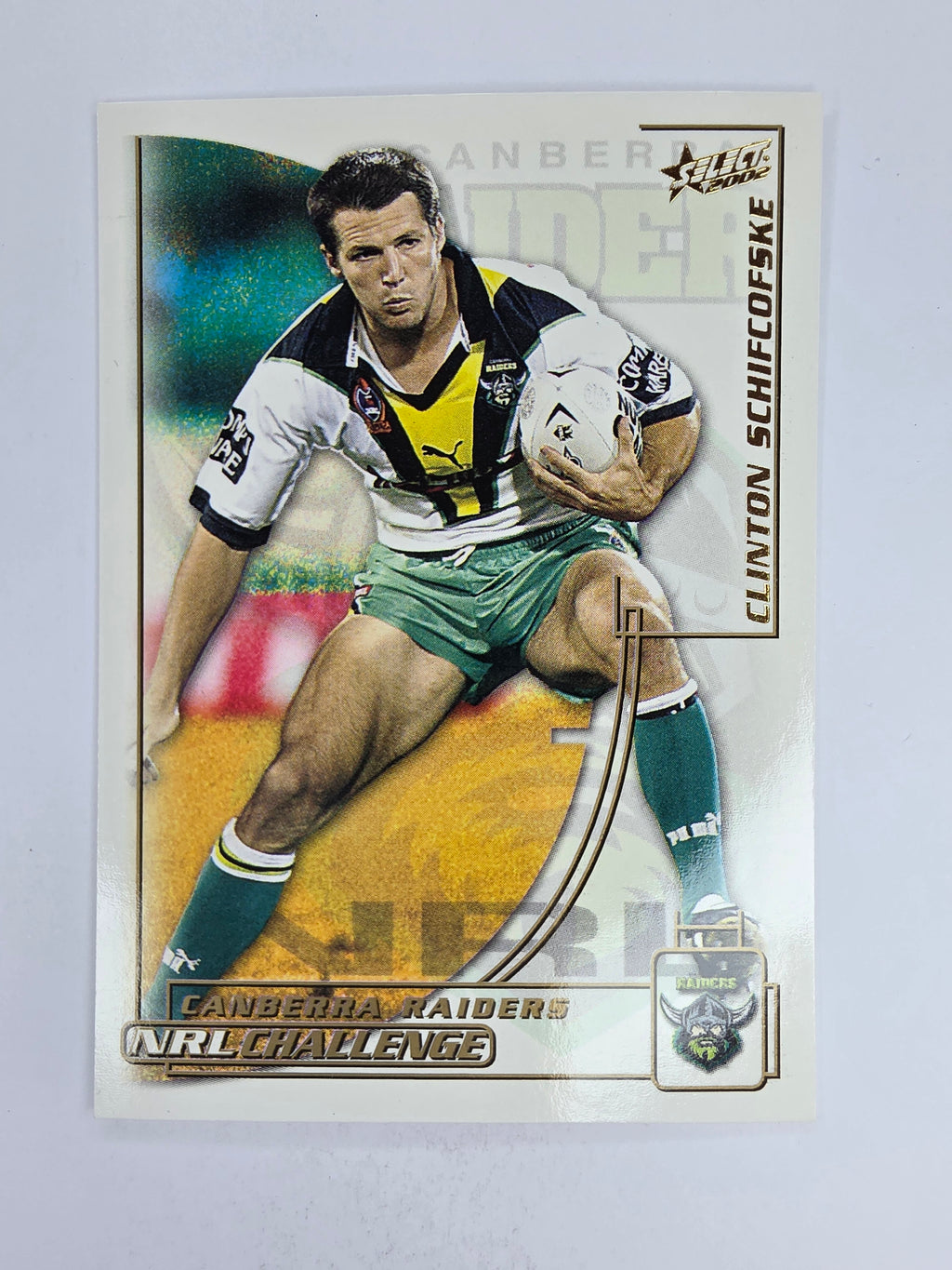 NRL 2002 Challenge Base Card #131 Clinton Schifcofske Canberra Raiders