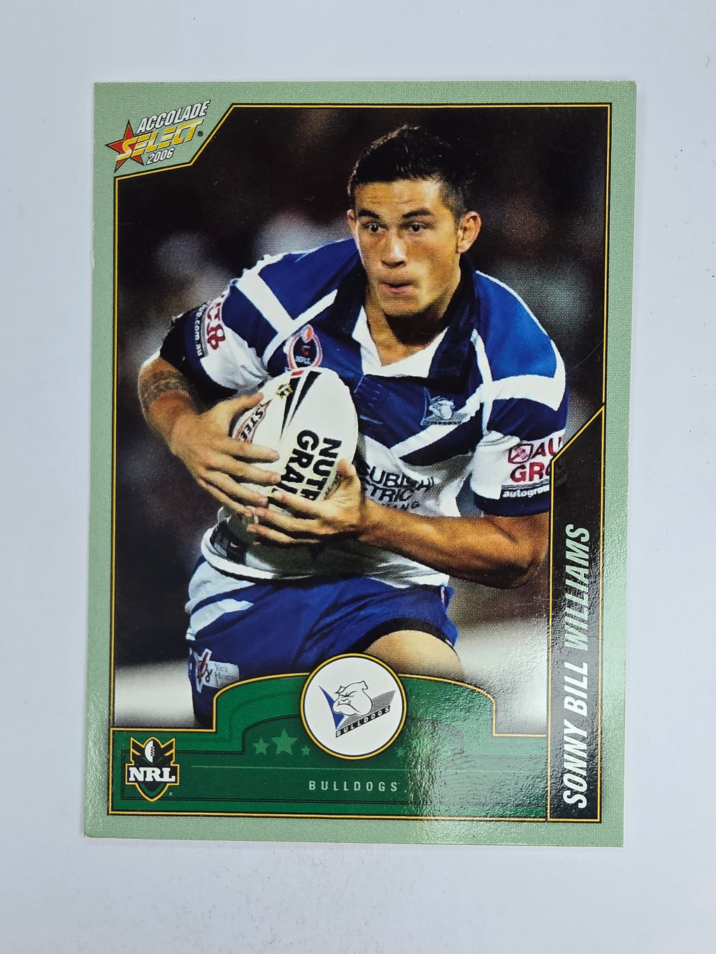 NRL 2006 Accolade Base Card #22 Sonny Bill Williams Canterbury Bankstown Bulldogs