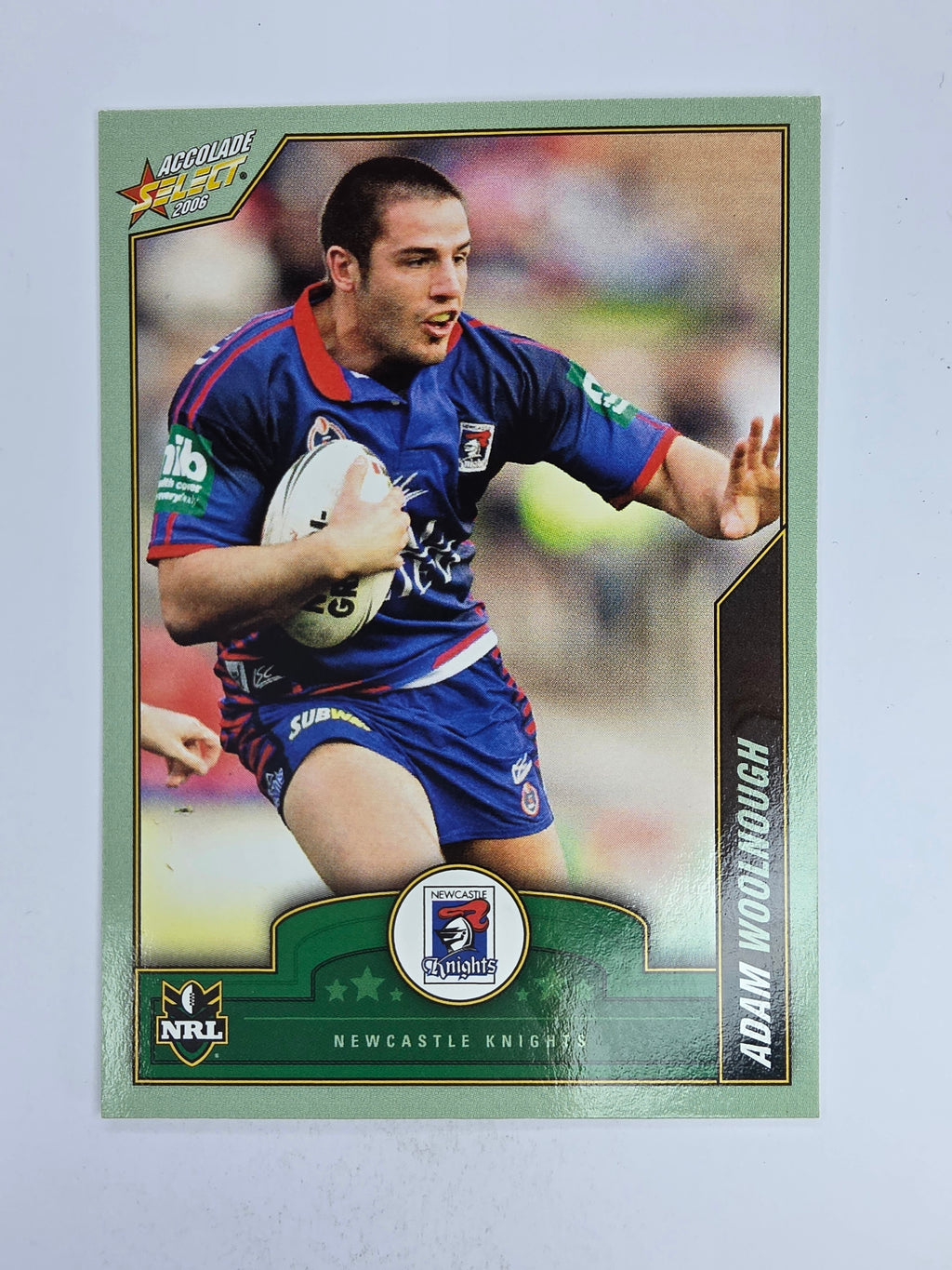 NRL 2006 Accolade Base Card #72 Adam Woolnough Newcastle Knights
