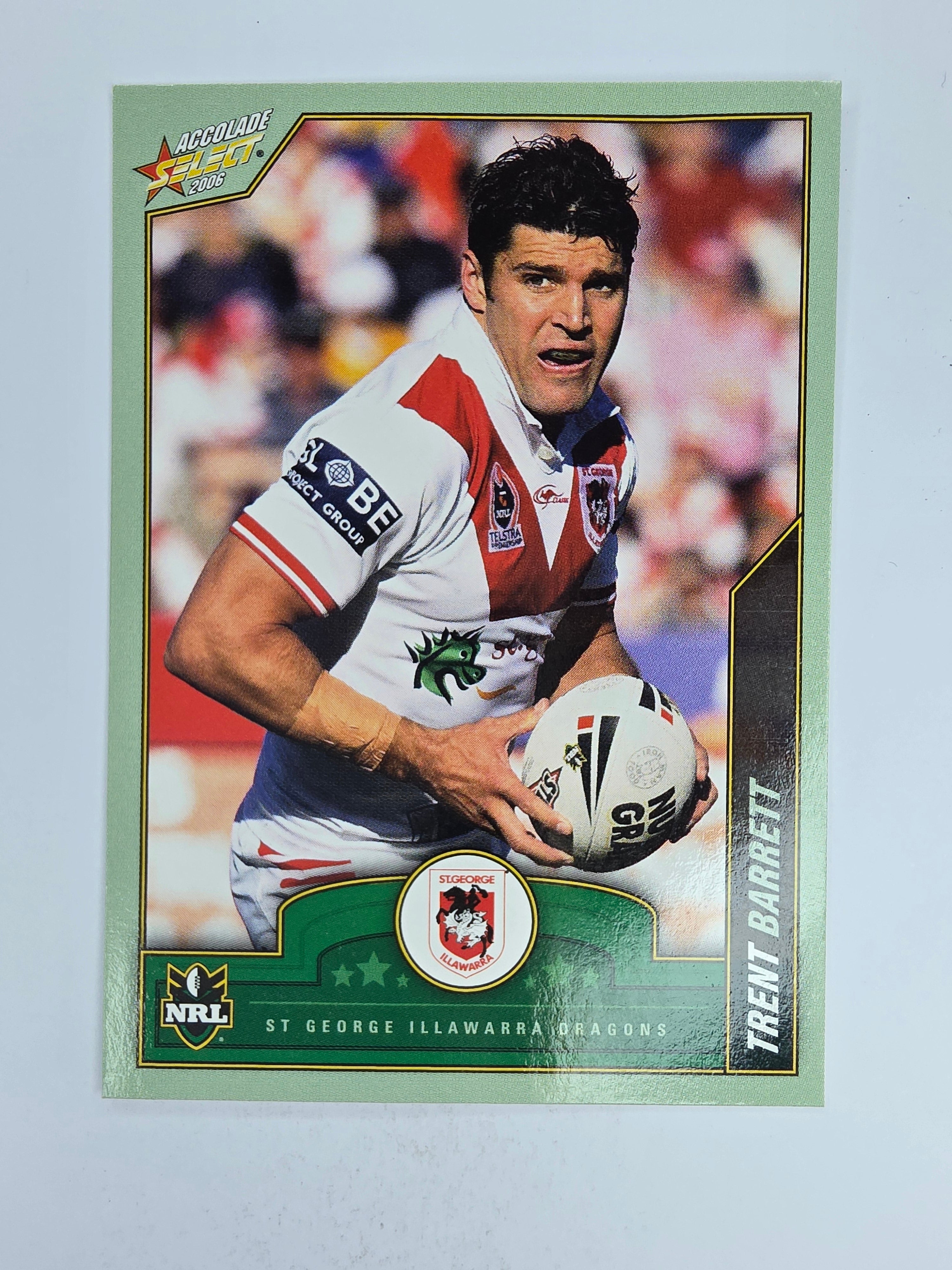 NRL 2006 Accolade Base Card #103 Trent Barrett St George Illawarra Dragons