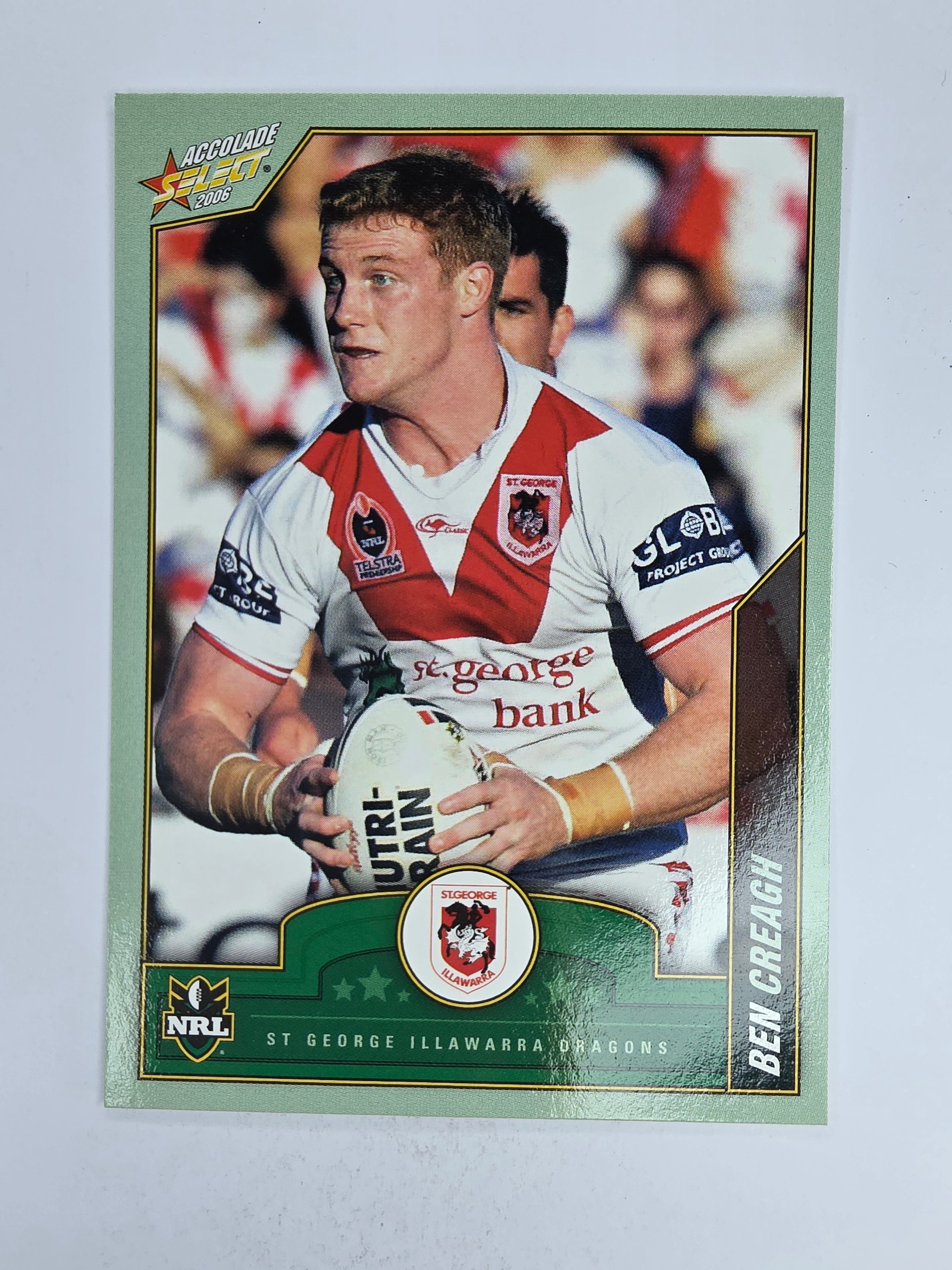 NRL 2006 Accolade Base Card #107 Ben Creagh St George Illawarra Dragons