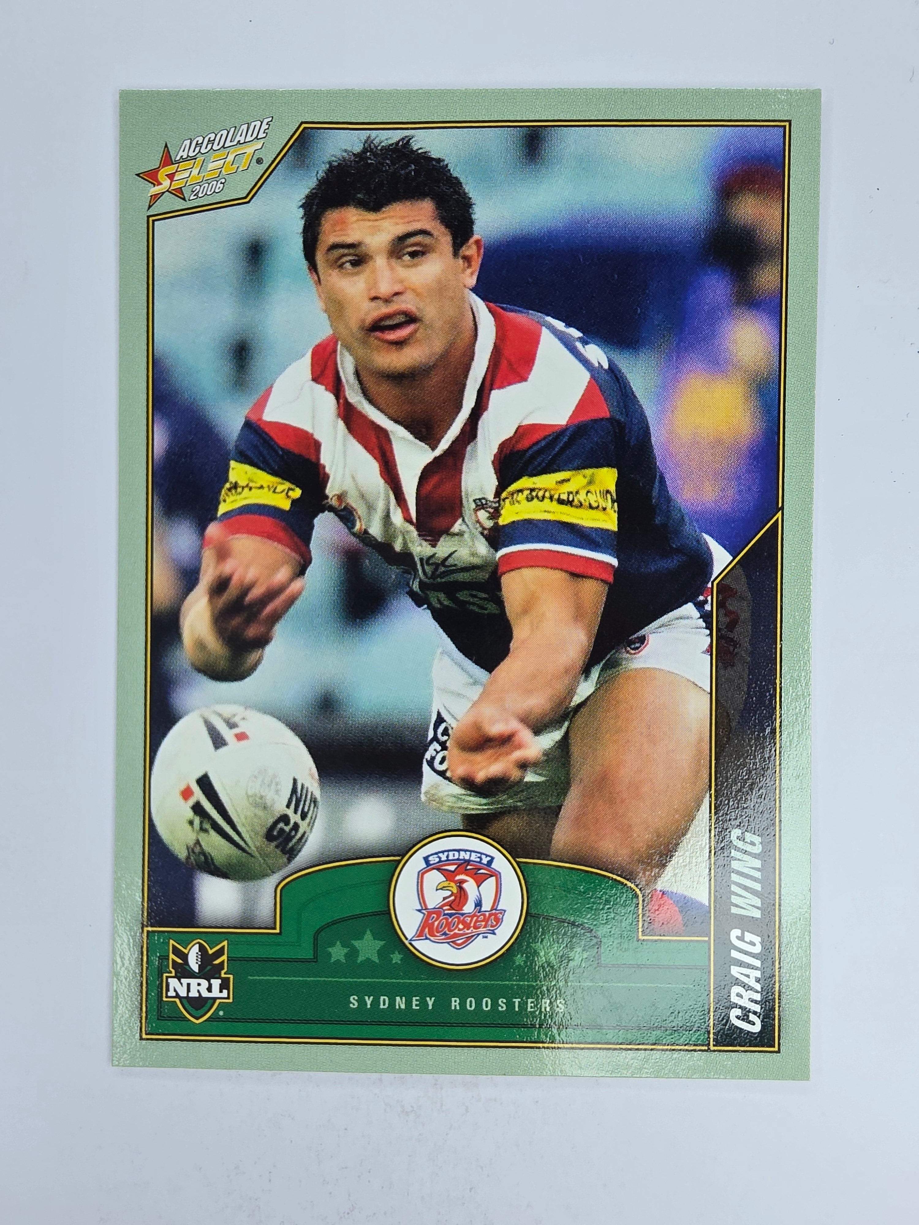 NRL 2006 Accolade Base Card #132 Craig Wing Sydney Roosters