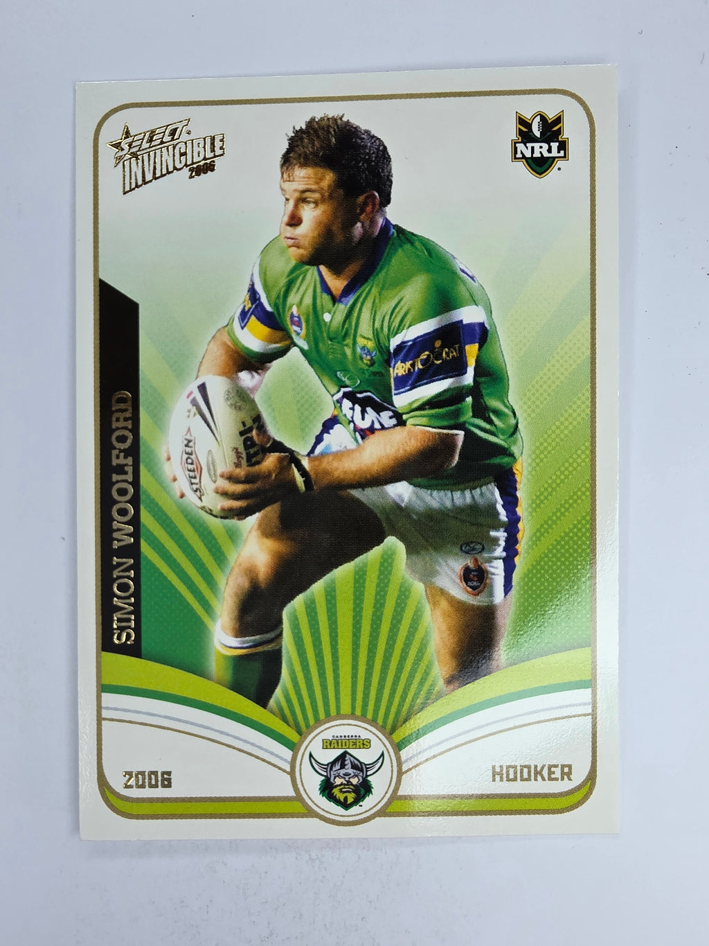 NRL 2006 Invincible Base Card #31 Simon Woolford Canberra Raiders