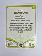 NRL 2006 Invincible Base Card #32 Troy Thompson Canberra Raiders