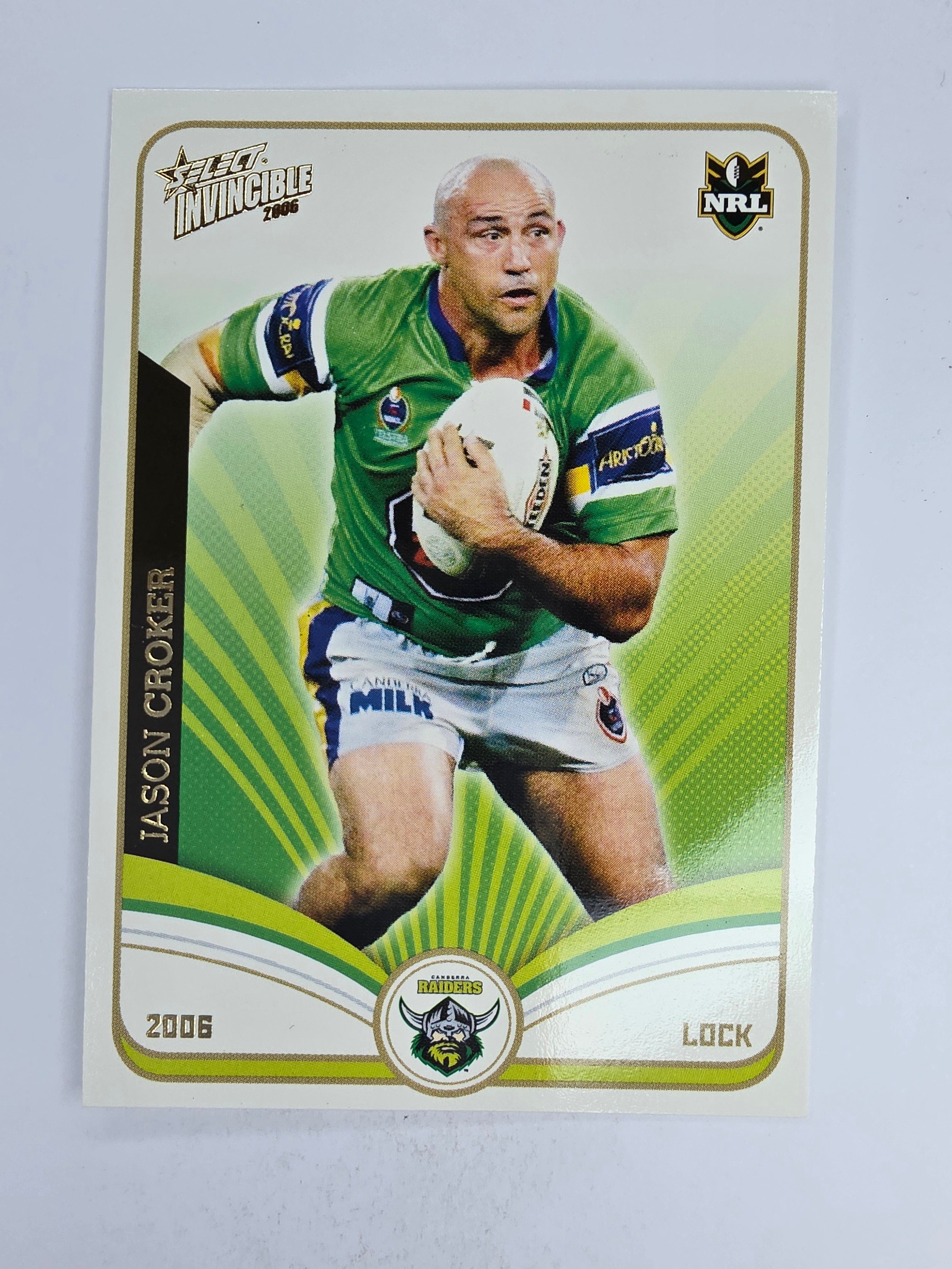 NRL 2006 Invincible Base Card #33 Jason Croker Canberra Raiders