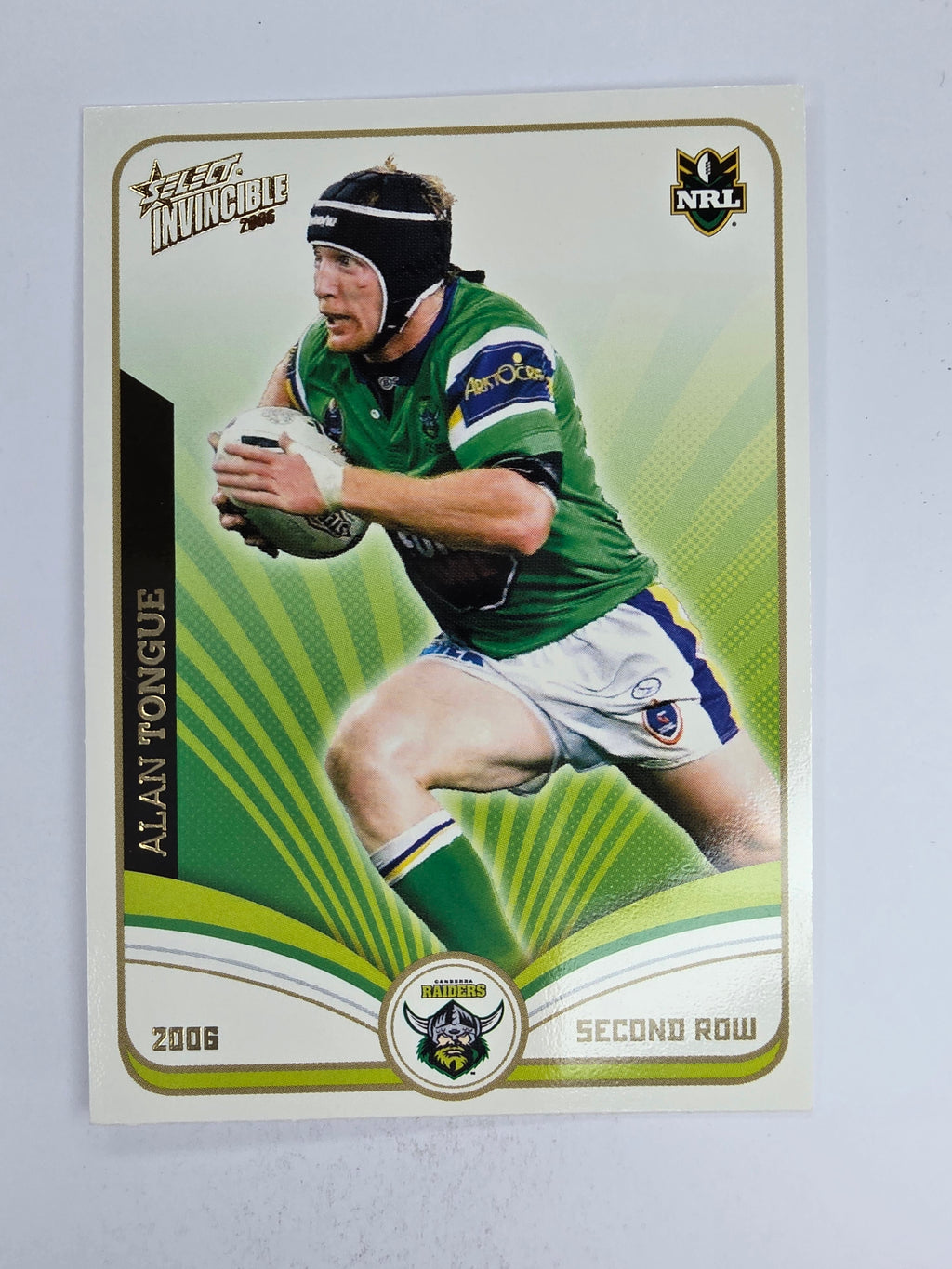 NRL 2006 Invincible Base Card #34 Alan Tongue Canberra Raiders