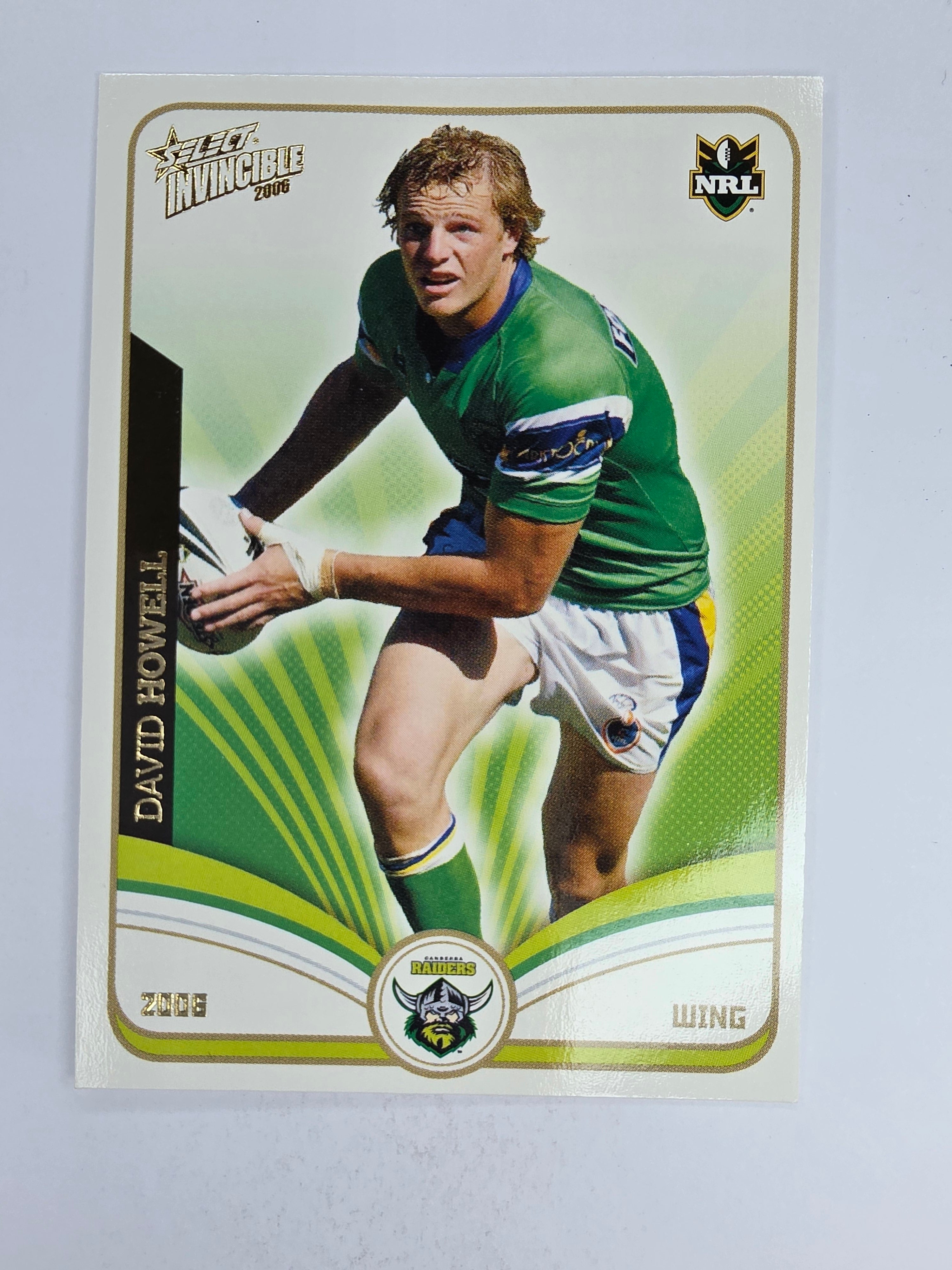 NRL 2006 Invincible Base Card #36 David Howell Canberra Raiders