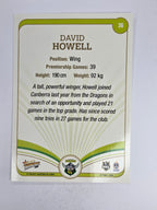 NRL 2006 Invincible Base Card #36 David Howell Canberra Raiders