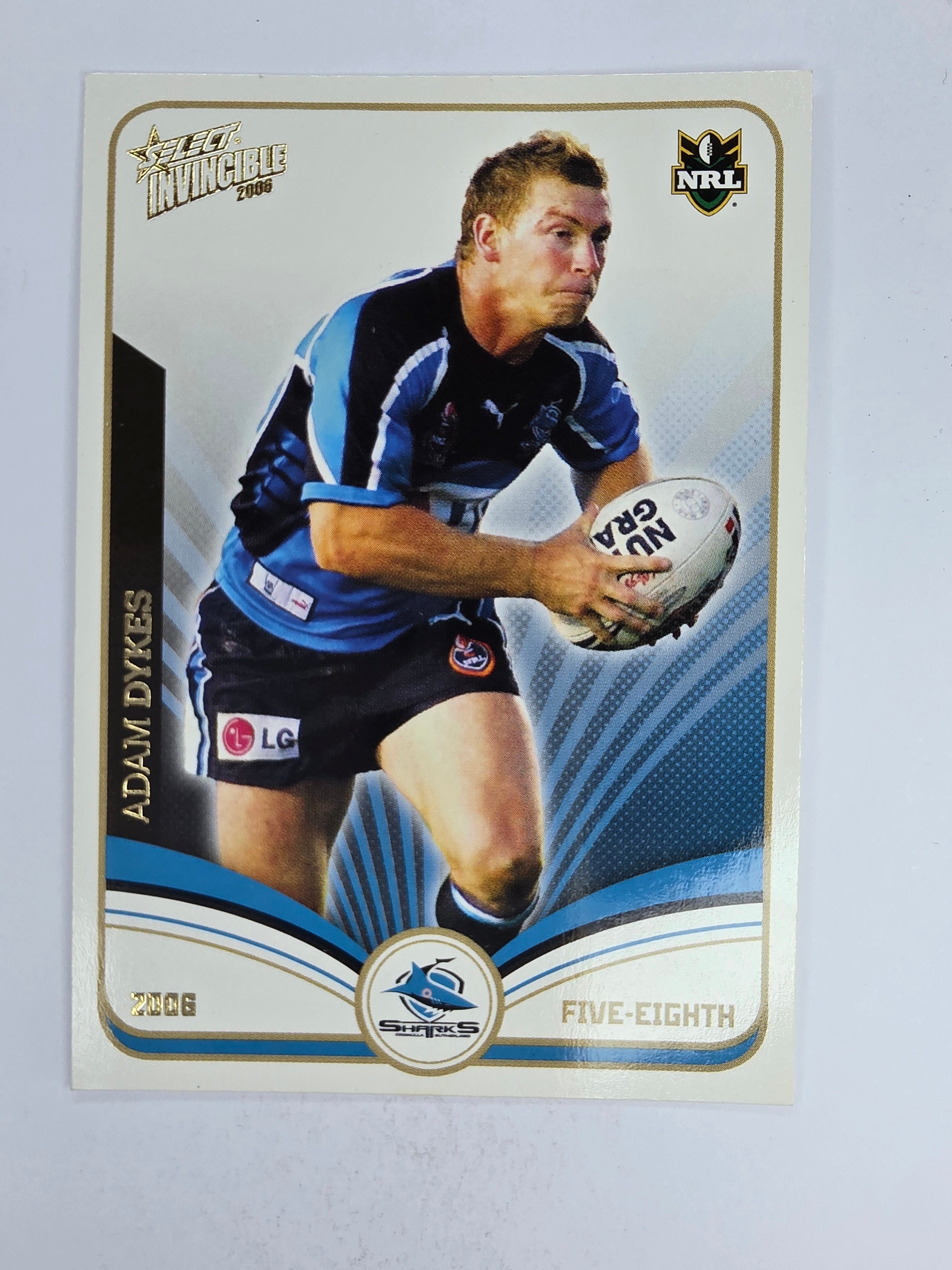 NRL 2006 Invincible Base Card #41 Adam Dykes Cronulla Sutherland Sharks