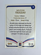 NRL 2006 Invincible Base Card #76 Milton Thaiday Newcastle Knights