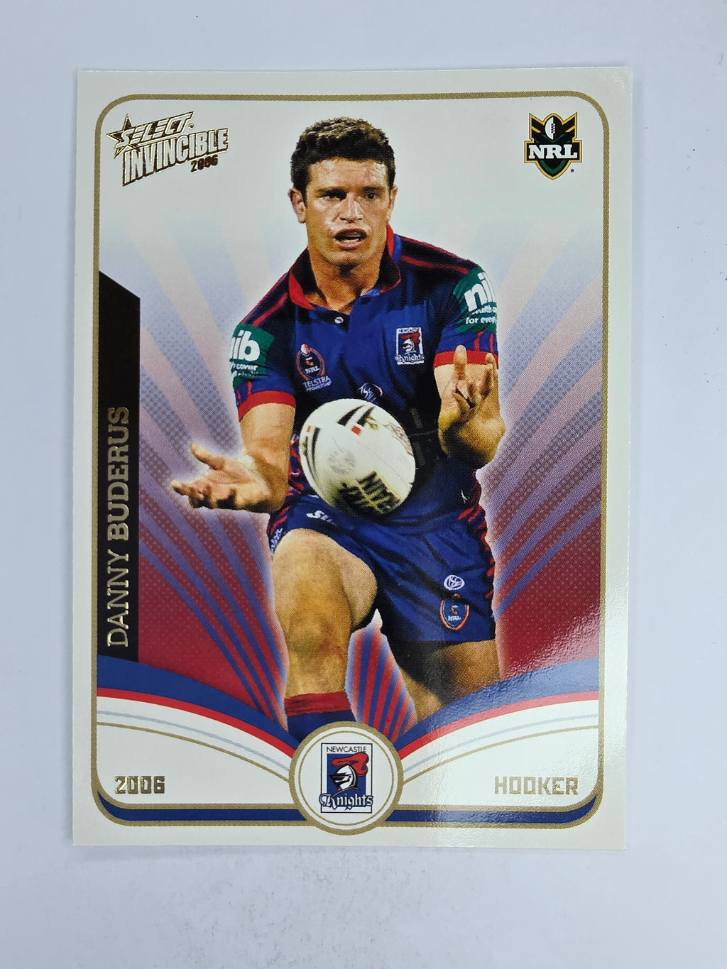NRL 2006 Invincible Base Card #79 Danny Buderus Newcastle Knights