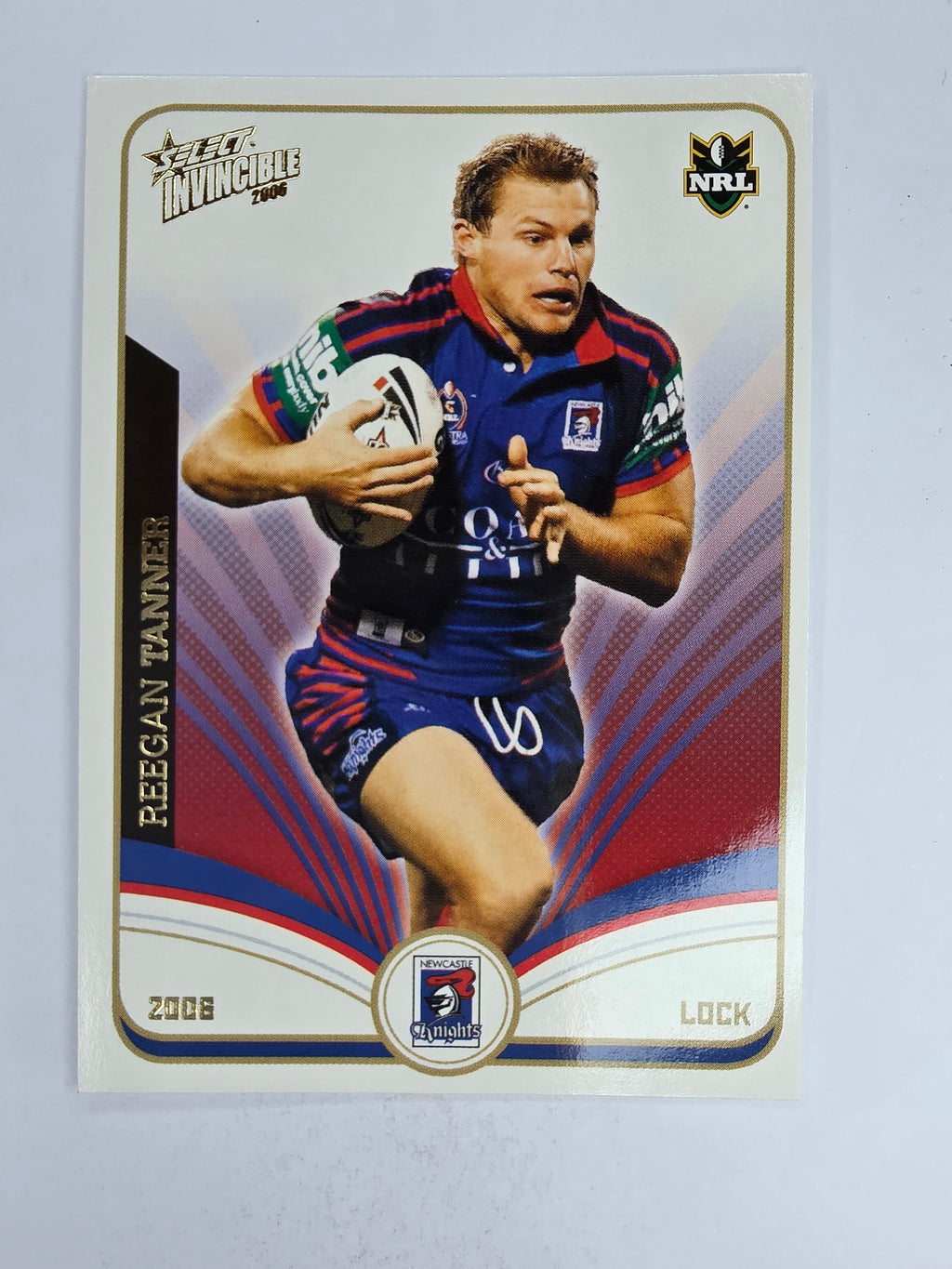 NRL 2006 Invincible Base Card #81 Reegan Tanner Newcastle Knights