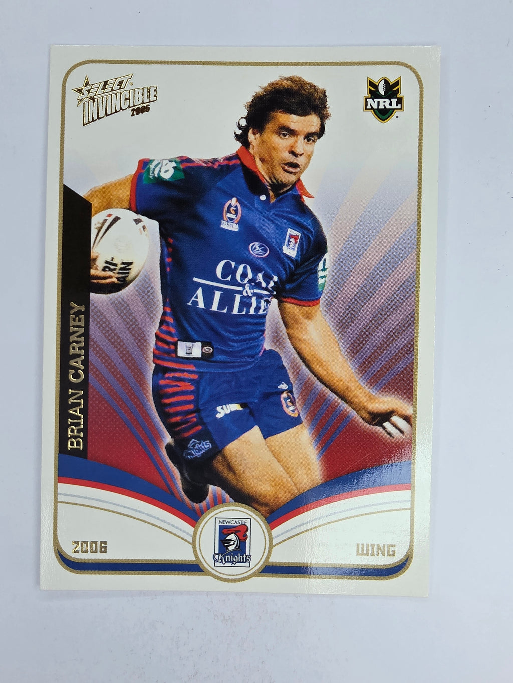 NRL 2006 Invincible Base Card #83 Brian Carney Newcastle Knights