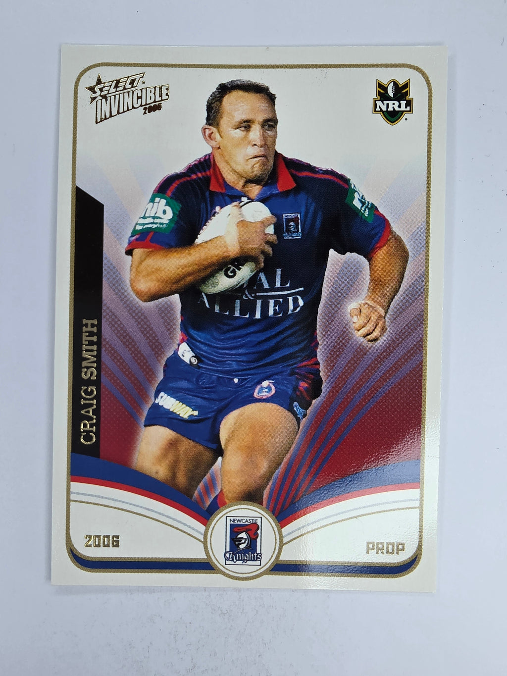 NRL 2006 Invincible Base Card #85 Craig Smith Newcastle Knights