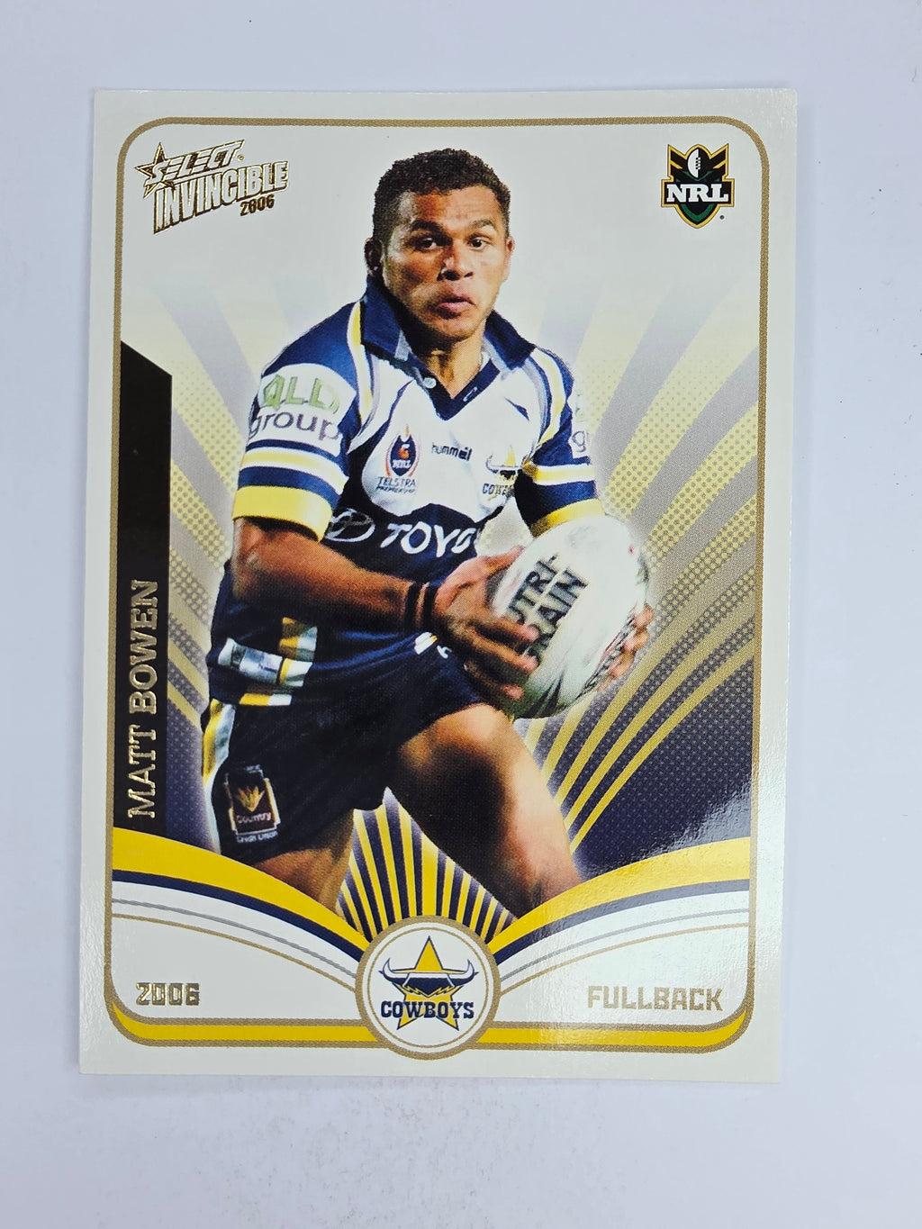 NRL 2006 Invincible Base Card #88 Matt Bowen North Queensland Cowboys