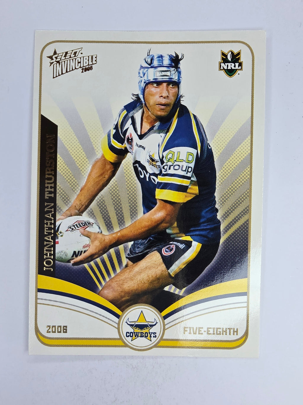 NRL 2006 Invincible Base Card #89 Johnathan Thurston North Queensland Cowboys