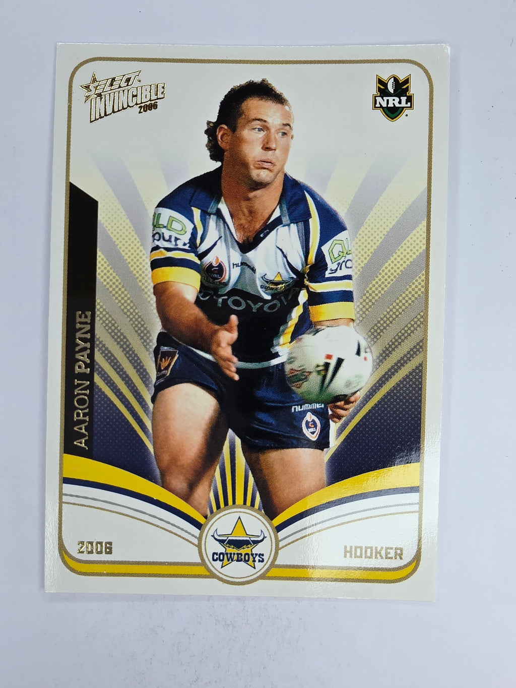 NRL 2006 Invincible Base Card #91 Aaron Payne North Queensland Cowboys