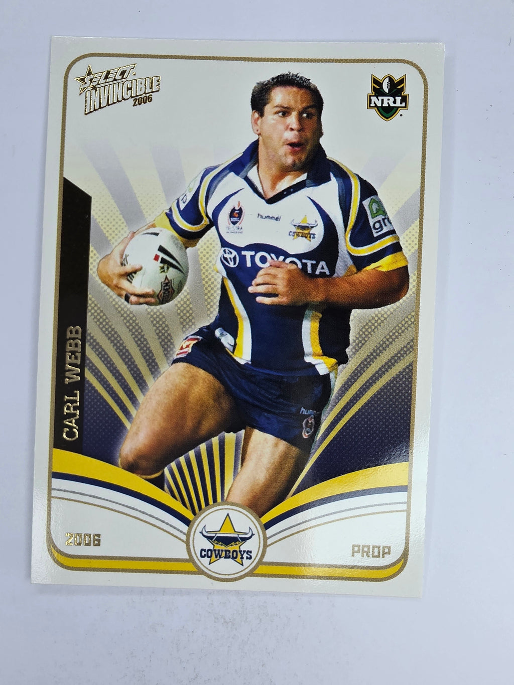 NRL 2006 Invincible Base Card #92 Carl Webb North Queensland Cowboys