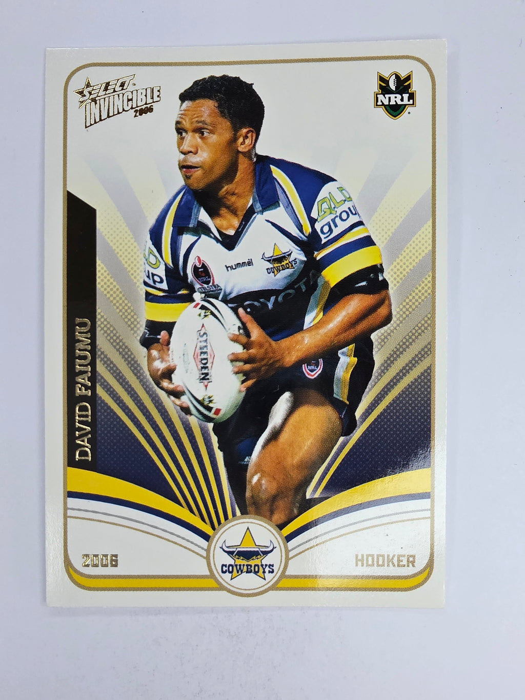 NRL 2006 Invincible Base Card #94 David Faiumu North Queensland Cowboys