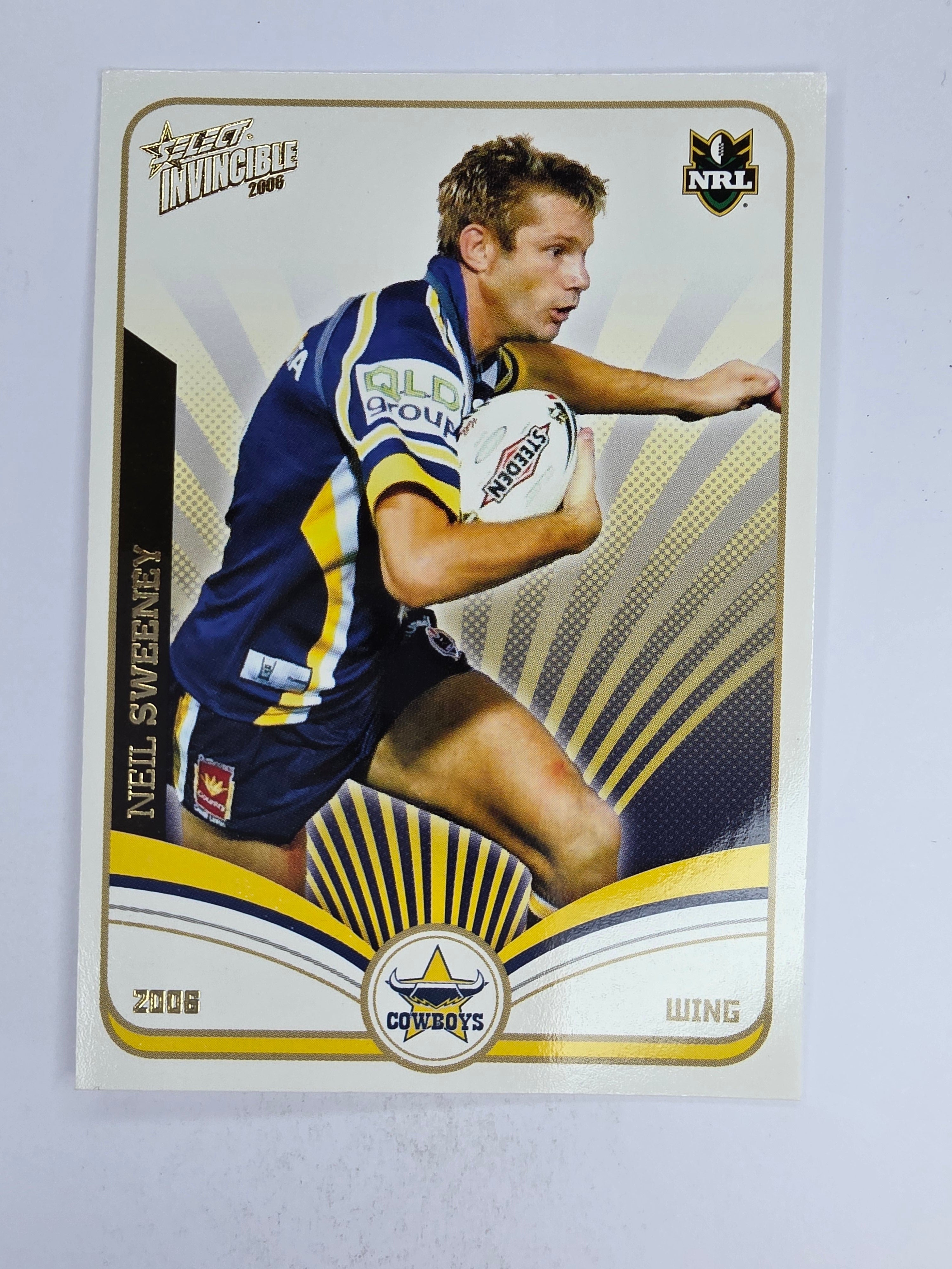 NRL 2006 Invincible Base Card #96 Neil Sweeney North Queensland Cowboys