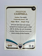 NRL 2006 Invincible Base Card #113 Preston Campbell Penrith Panthers