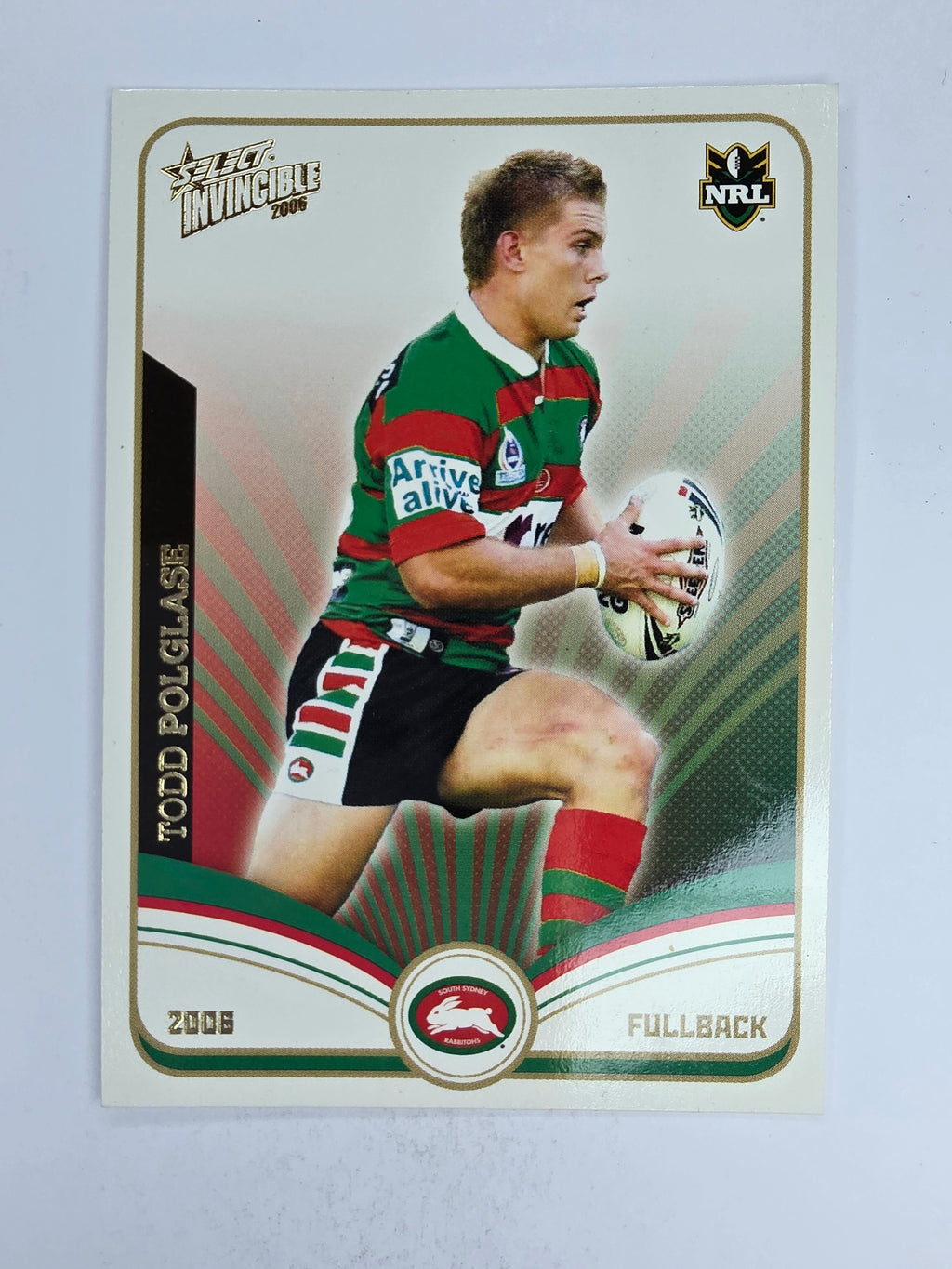 NRL 2006 Invincible Base Card #136 Todd Polglase South Sydney Rabbitohs