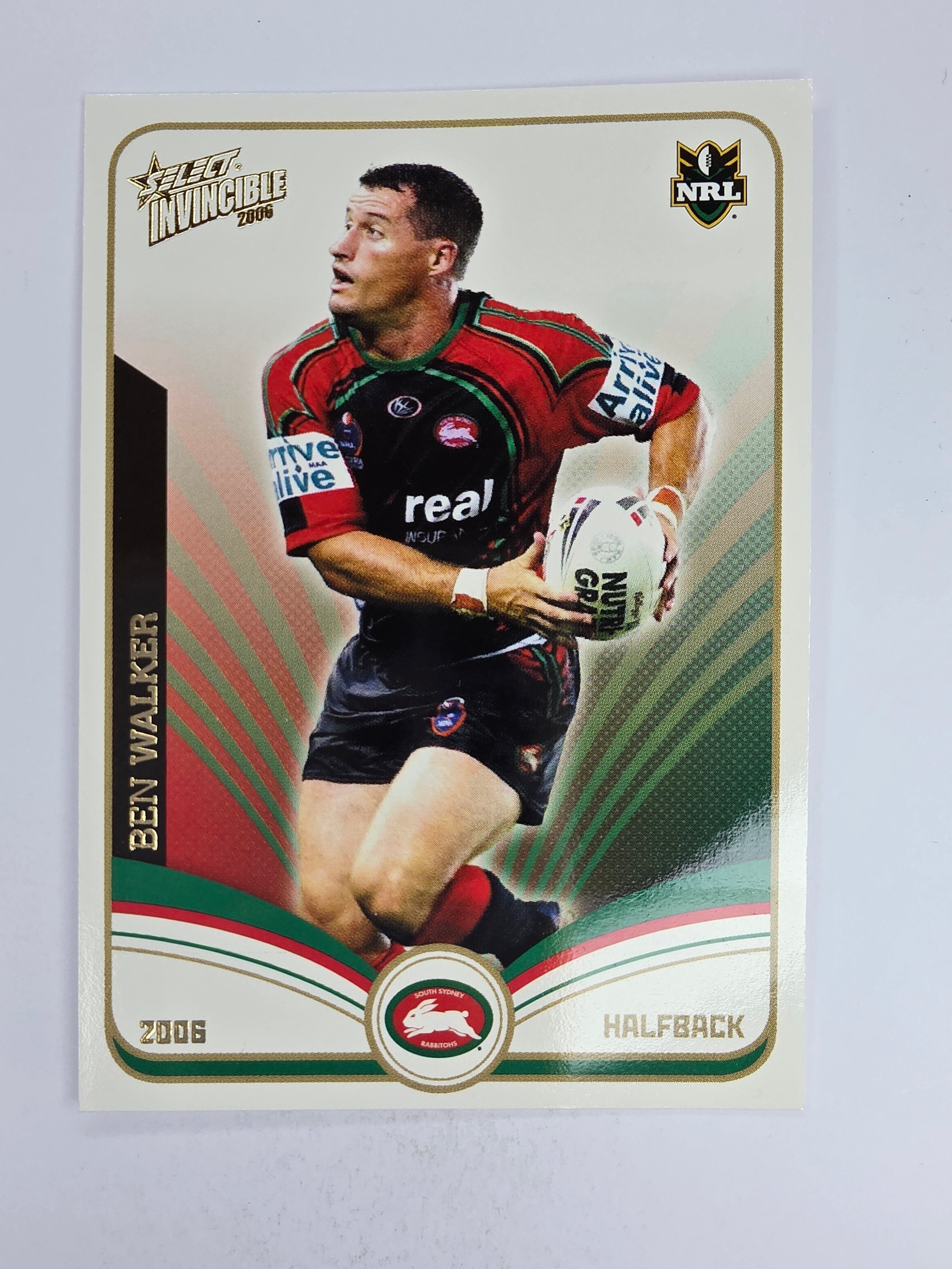 NRL 2006 Invincible Base Card #138 Ben Walker South Sydney Rabbitohs