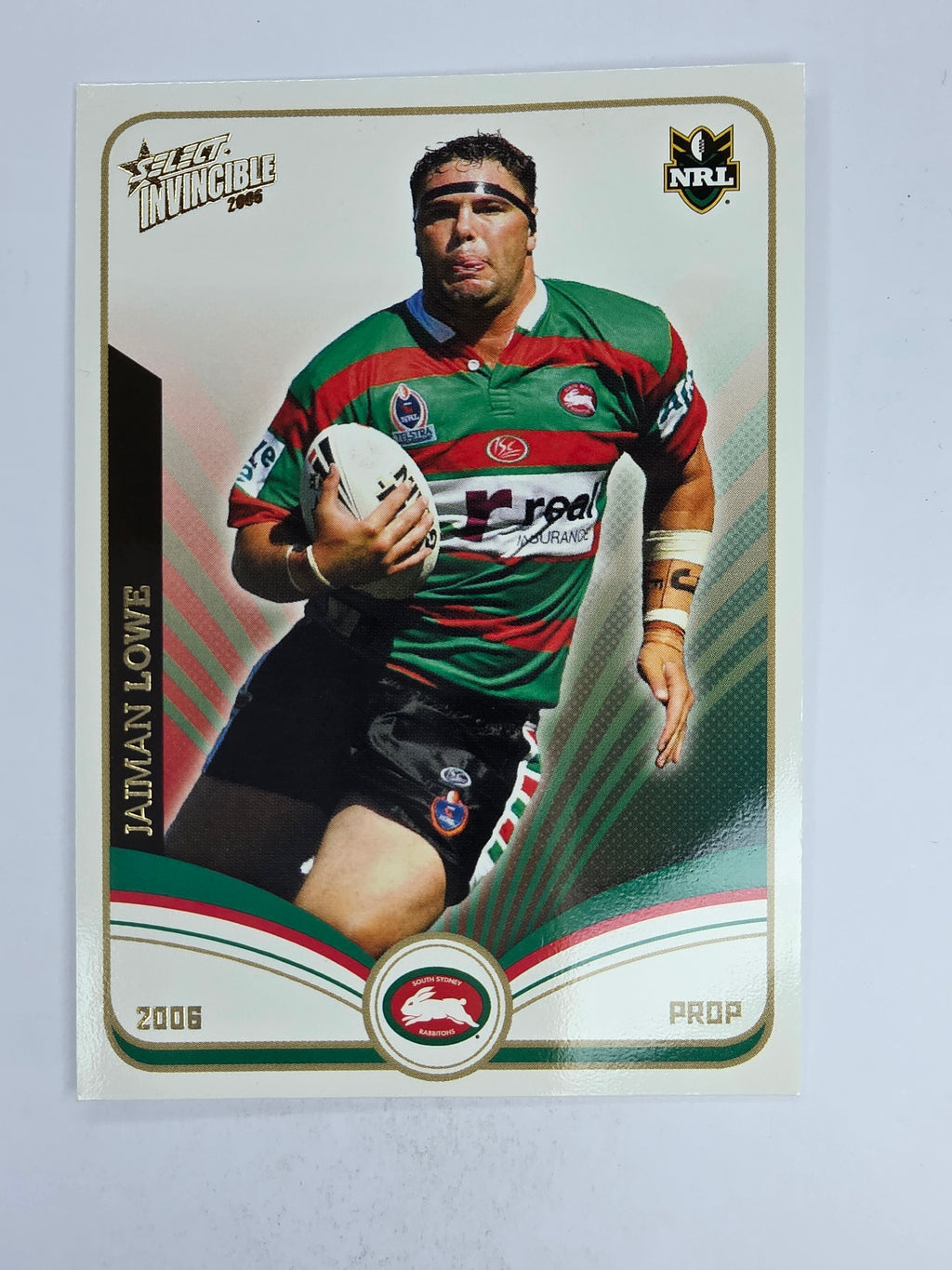 NRL 2006 Invincible Base Card #145 Jaiman Lowe South Sydney Rabbitohs