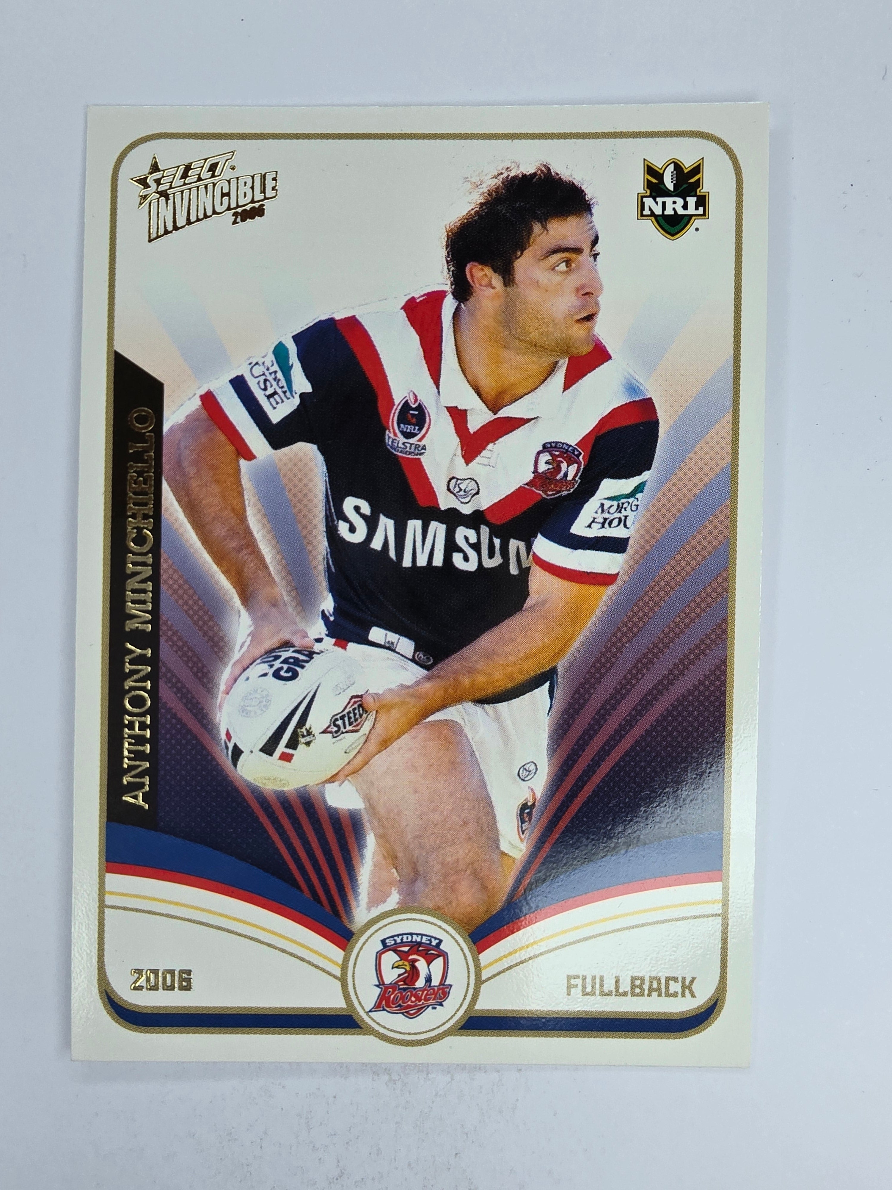 NRL 2006 Invincible Base Card #148 Anthony Minichiello Sydney Roosters