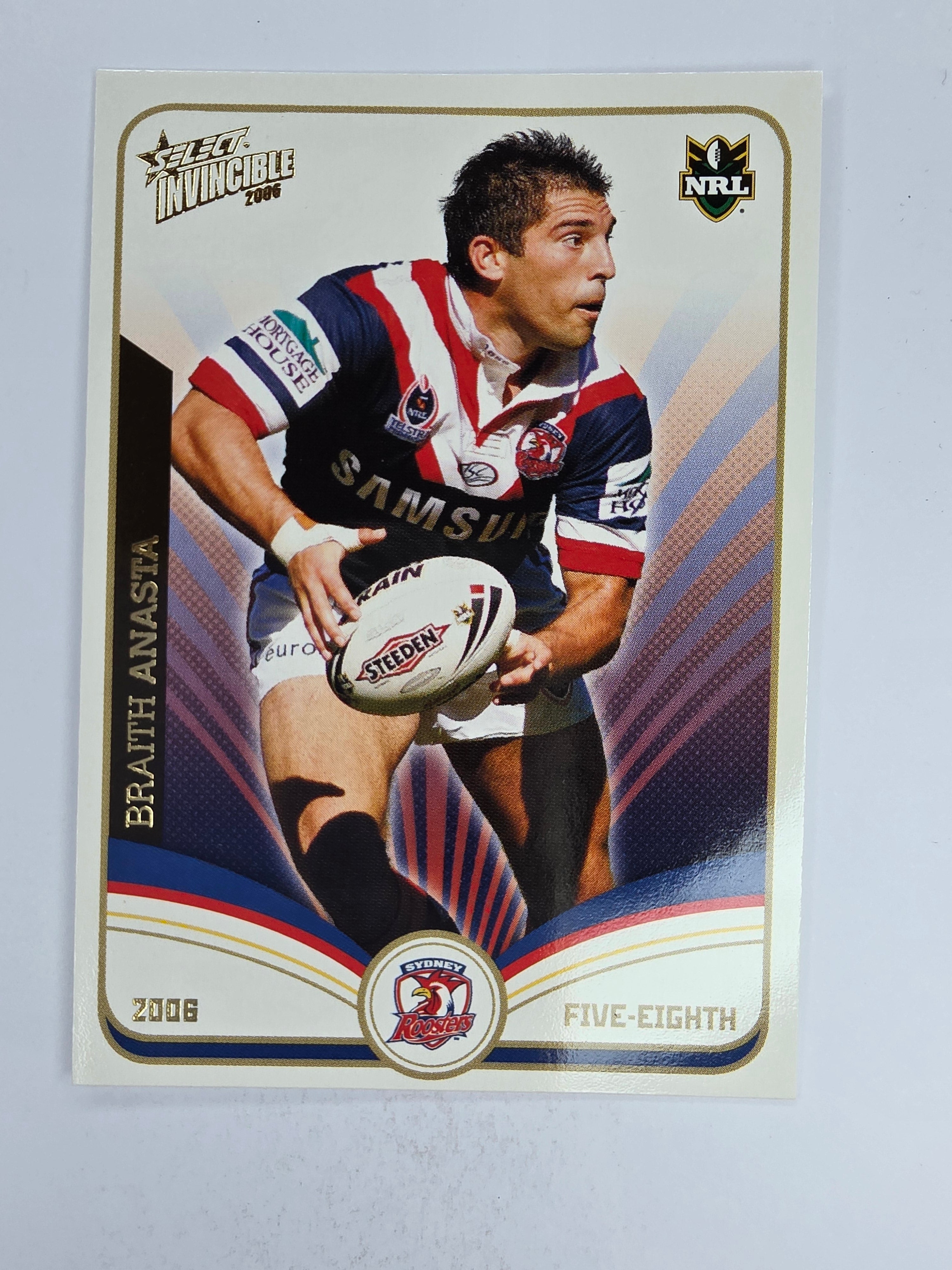 NRL 2006 Invincible Base Card #149 Braith Anasta Sydney Roosters