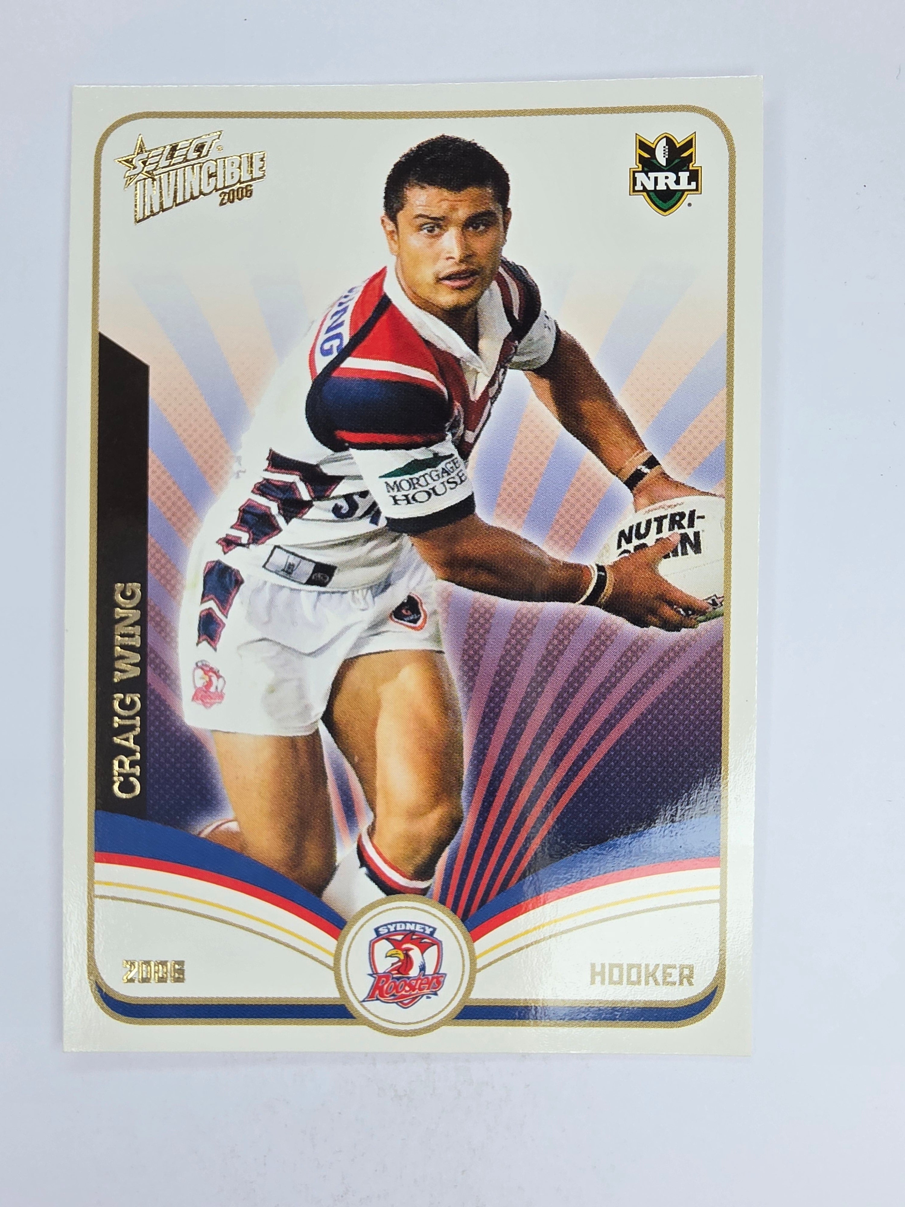 NRL 2006 Invincible Base Card #151 Craig Wing Sydney Roosters
