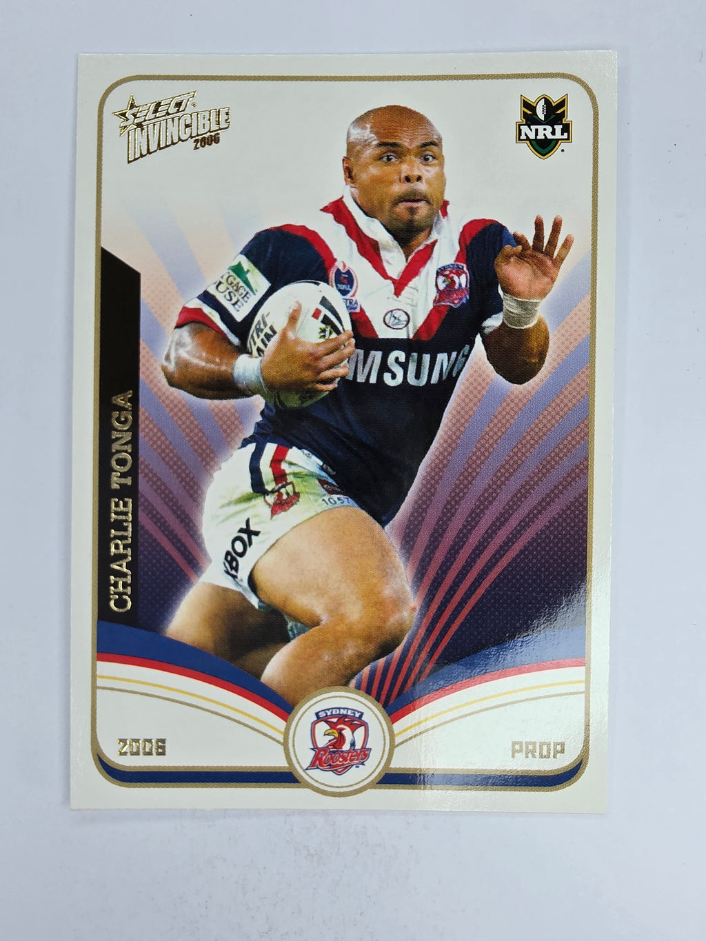 NRL 2006 Invincible Base Card #154 Charlie Tonga Sydney Roosters