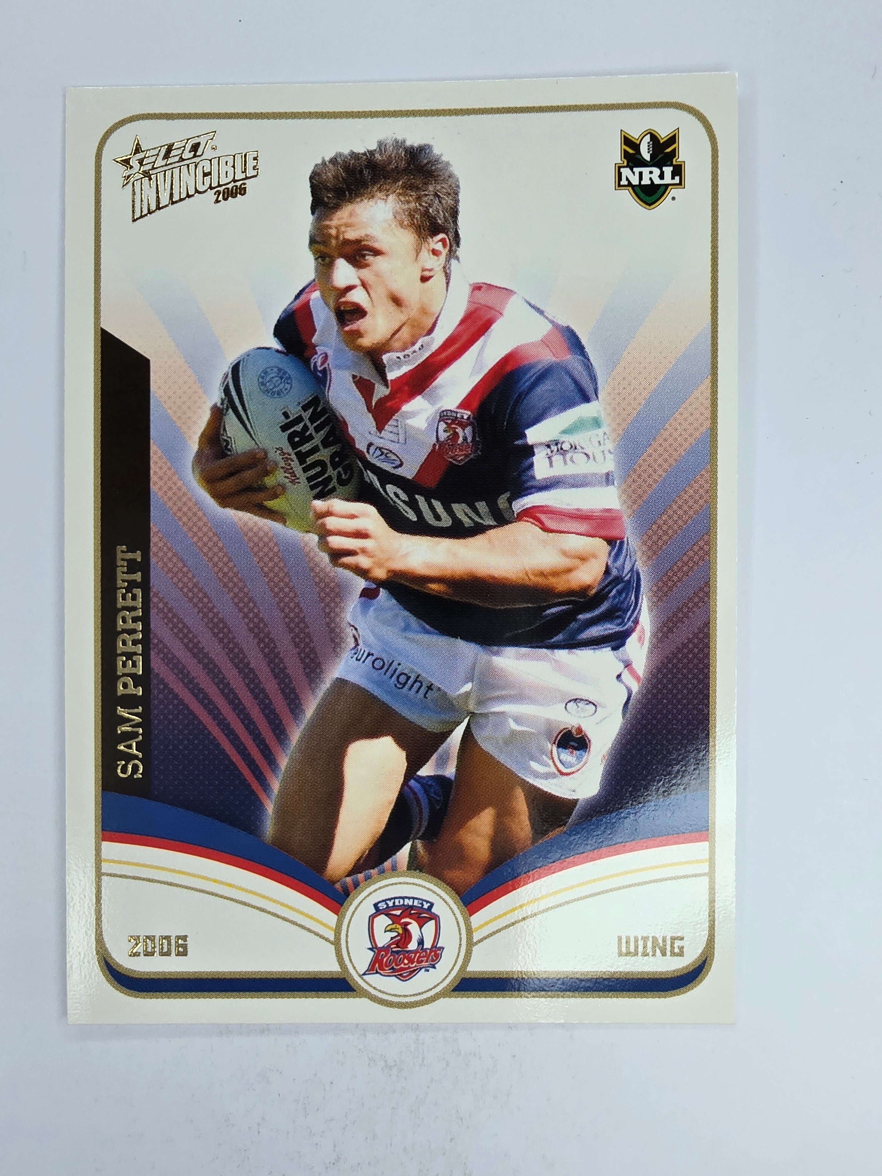 NRL 2006 Invincible Base Card #156 Sam Perrett Sydney Roosters