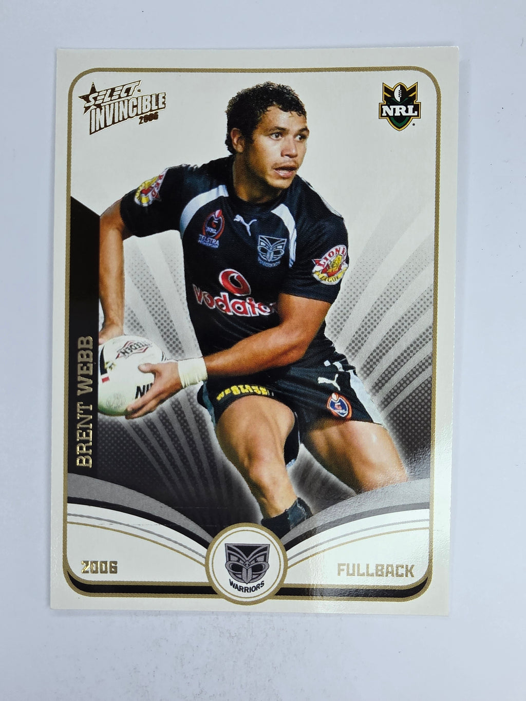 NRL 2006 Invincible Base Card #160 Brent Webb New Zealand Warriors