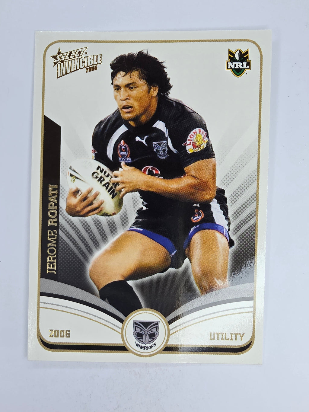 NRL 2006 Invincible Base Card #161 Jerome Ropati New Zealand Warriors
