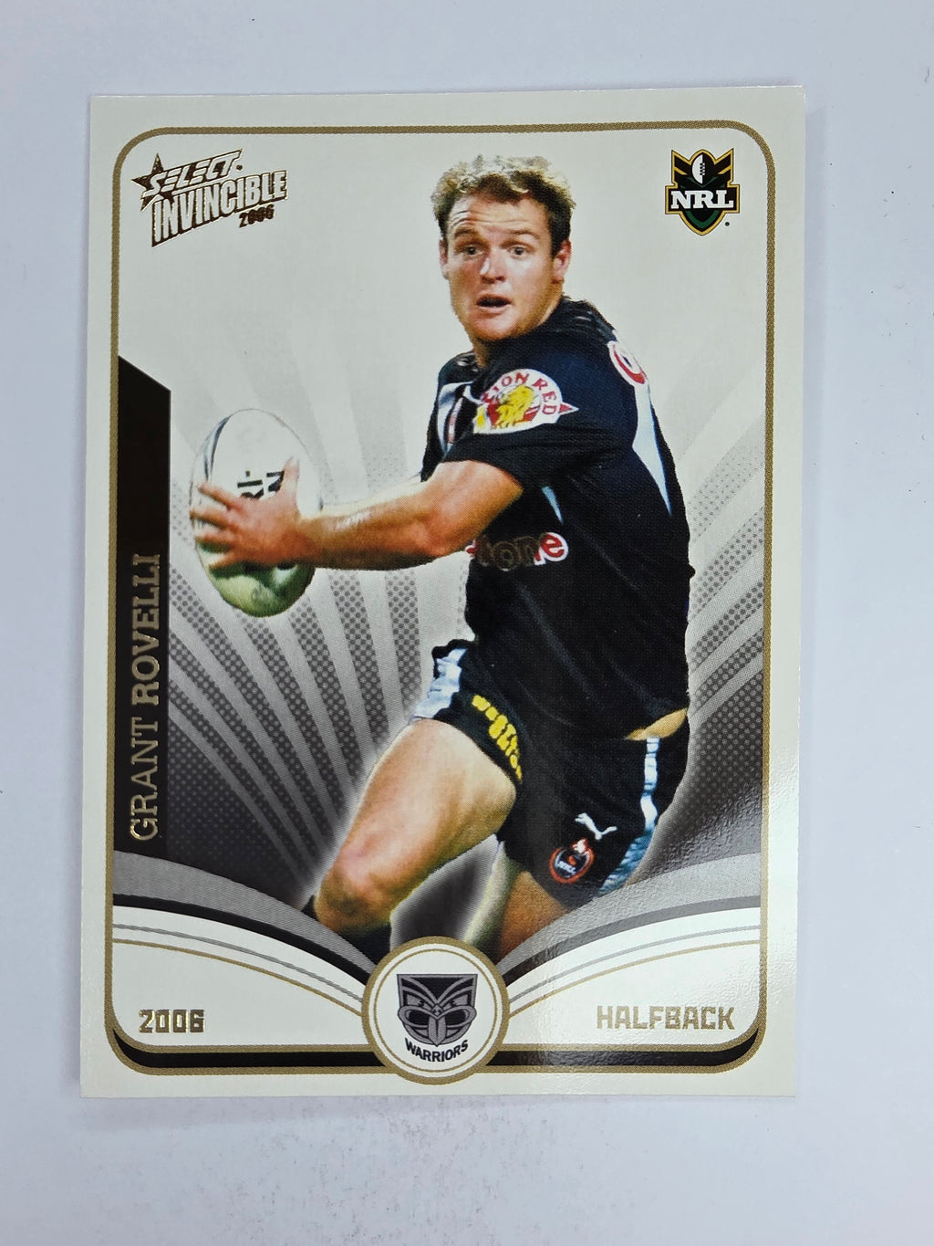 NRL 2006 Invincible Base Card #162 Grant Rovelli New Zealand Warriors