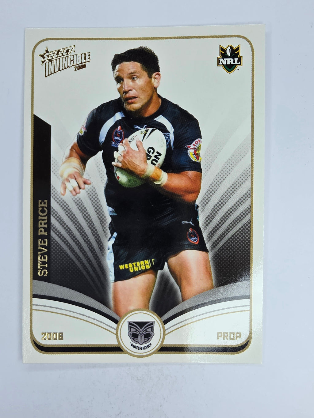 NRL 2006 Invincible Base Card #164 Steve Price New Zealand Warriors