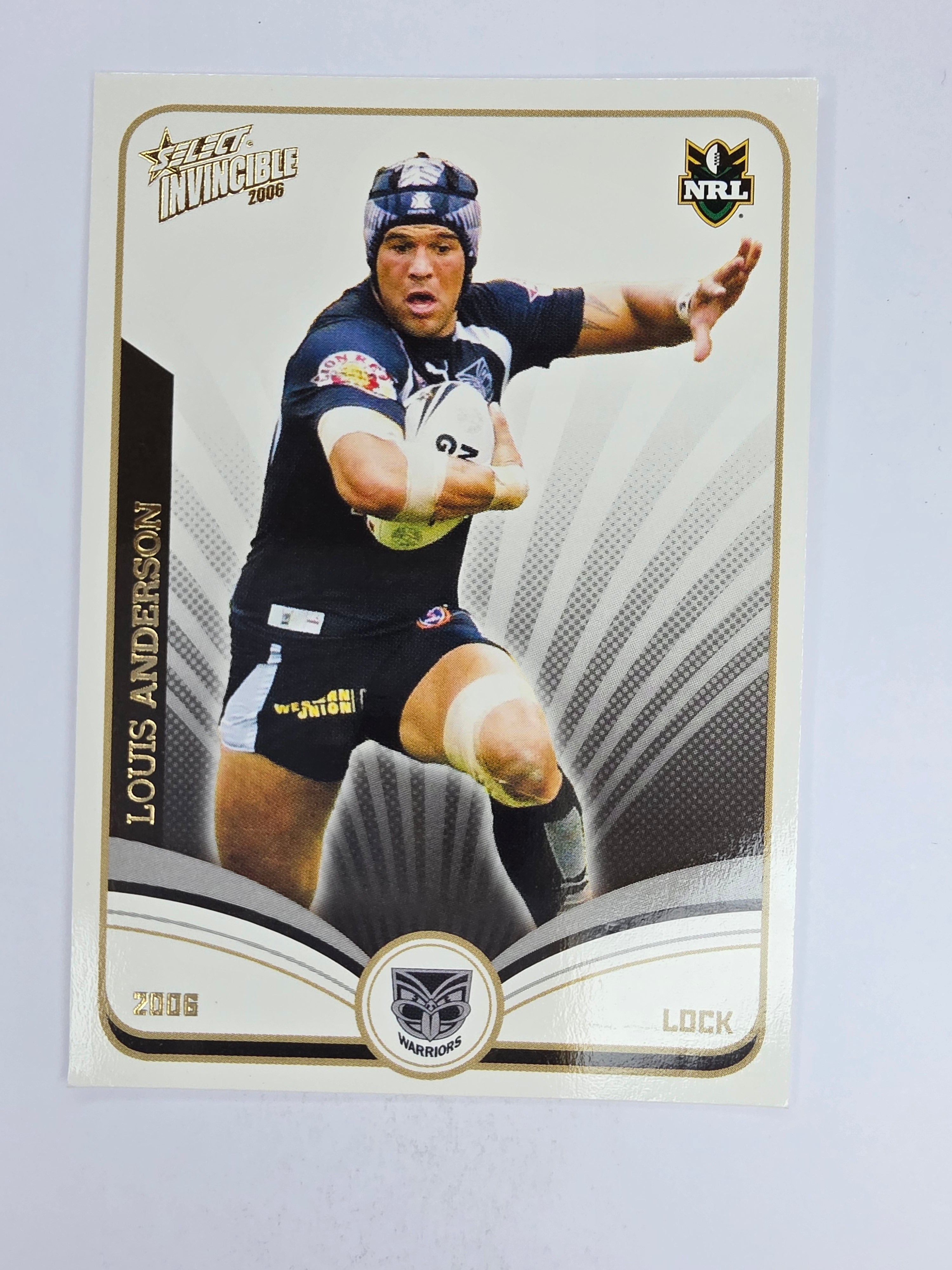 NRL 2006 Invincible Base Card #165 Louis Anderson New Zealand Warriors