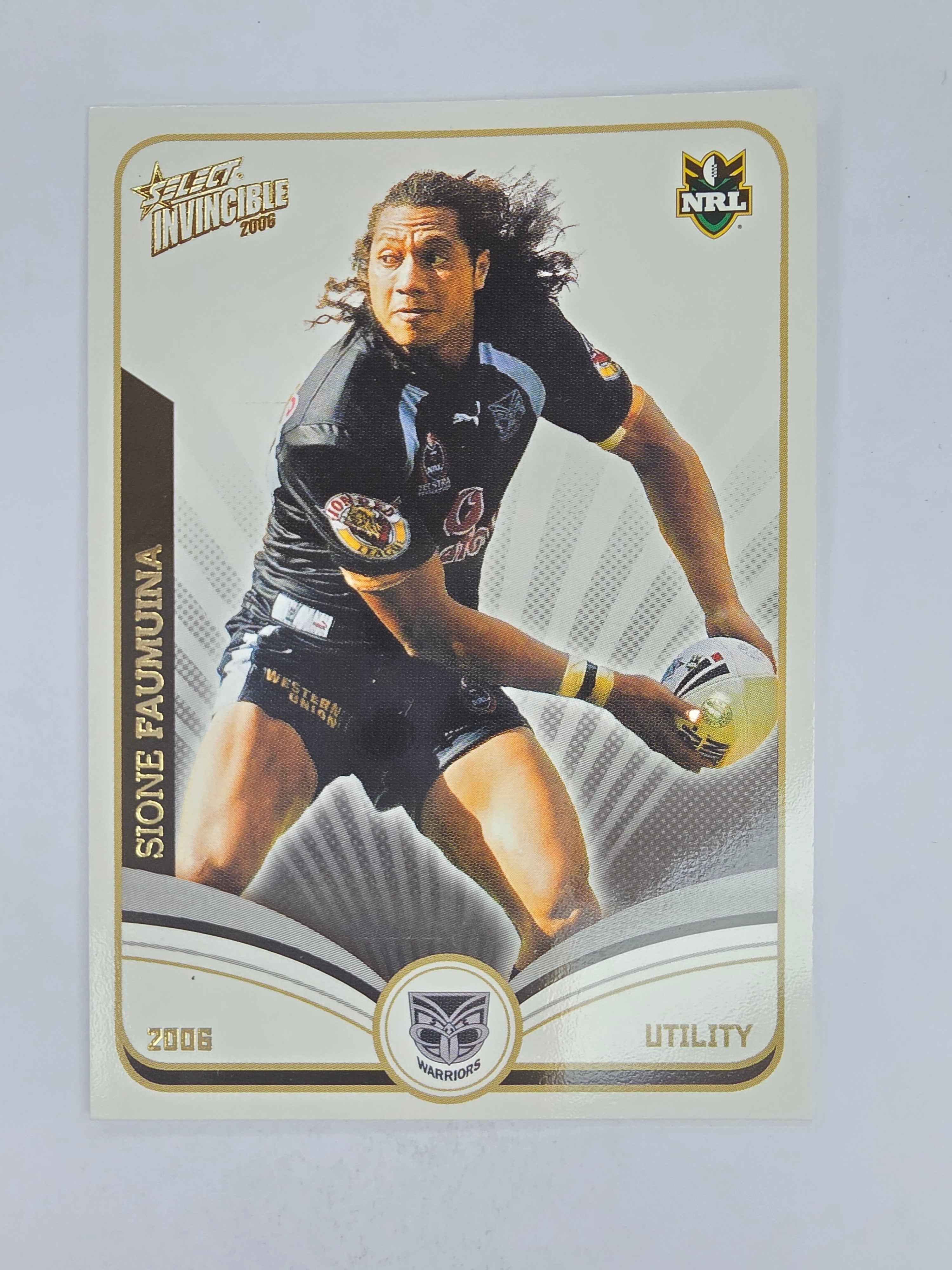 NRL 2006 Invincible Base Card #168 Sione Faumuina New Zealand Warriors