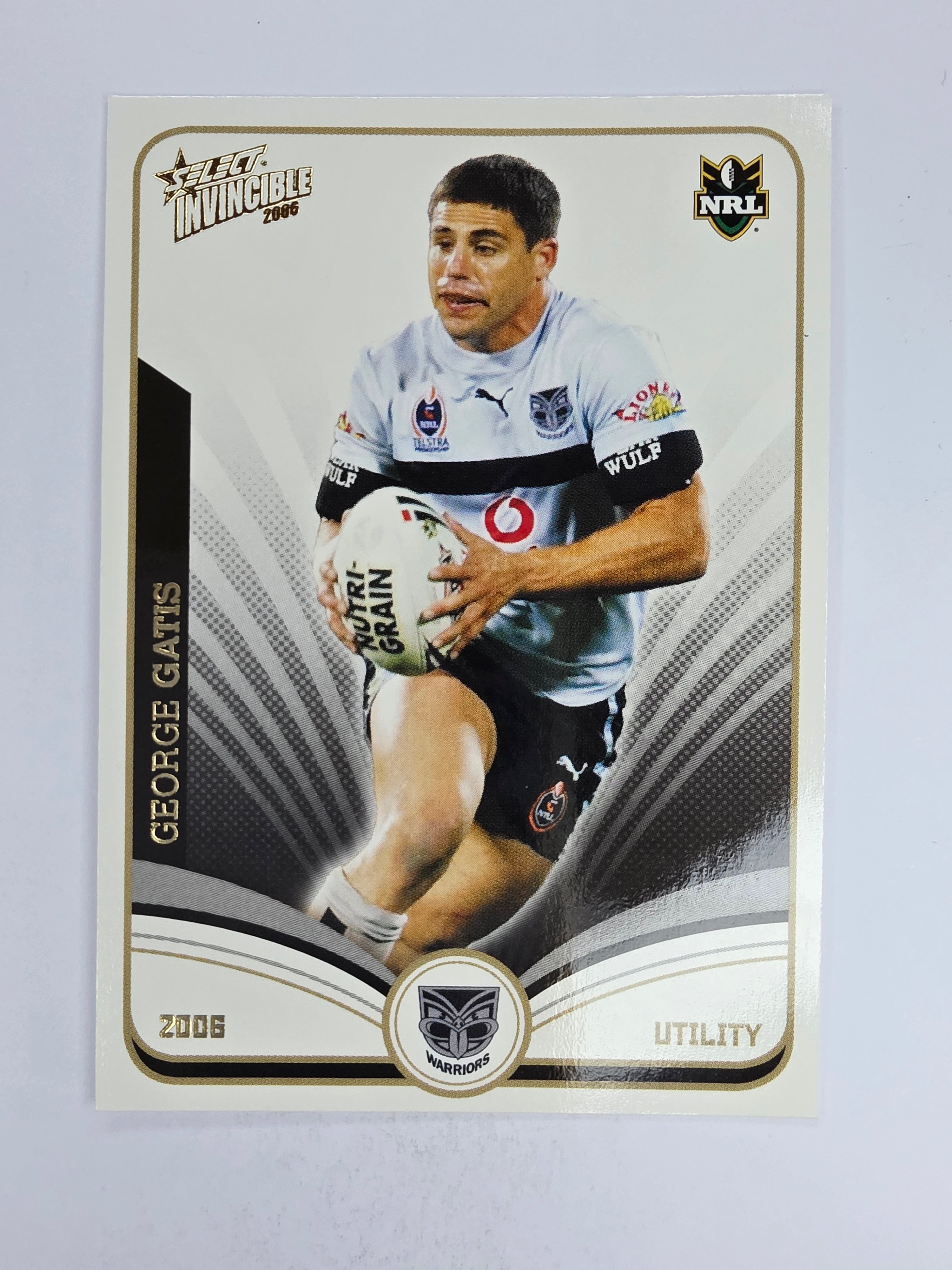 NRL 2006 Invincible Base Card #170 George Gatis New Zealand Warriors
