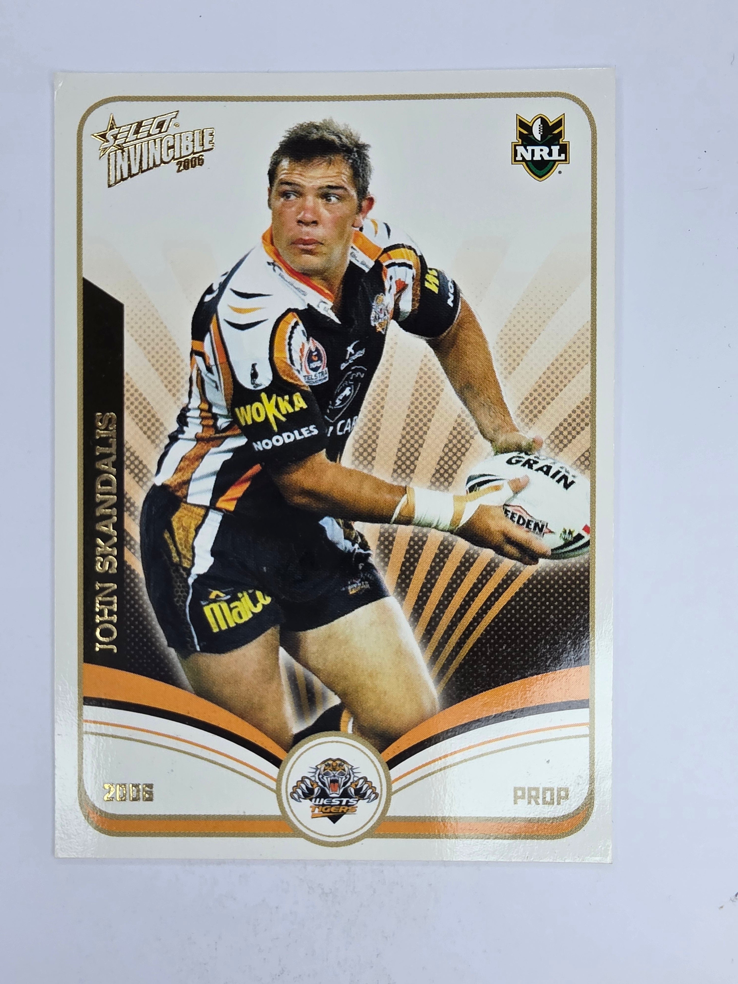 NRL 2006 Invincible Base Card #176 John Skandalis Wests Tigers