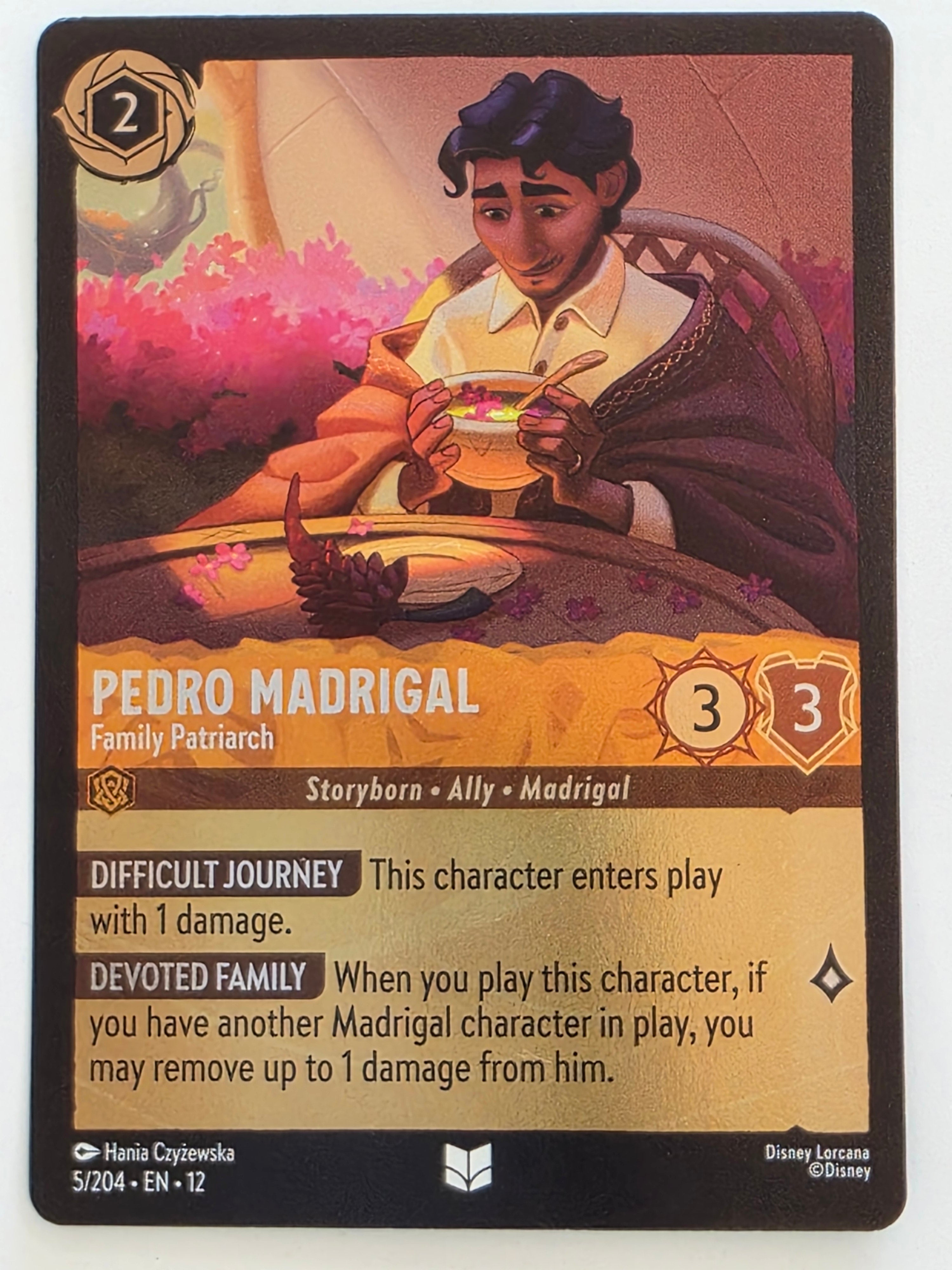 Disney Lorcana Wilds Unknown | Coldfoil | #005/204 | Pedro Madrigal Family Patriarch | Uncommon