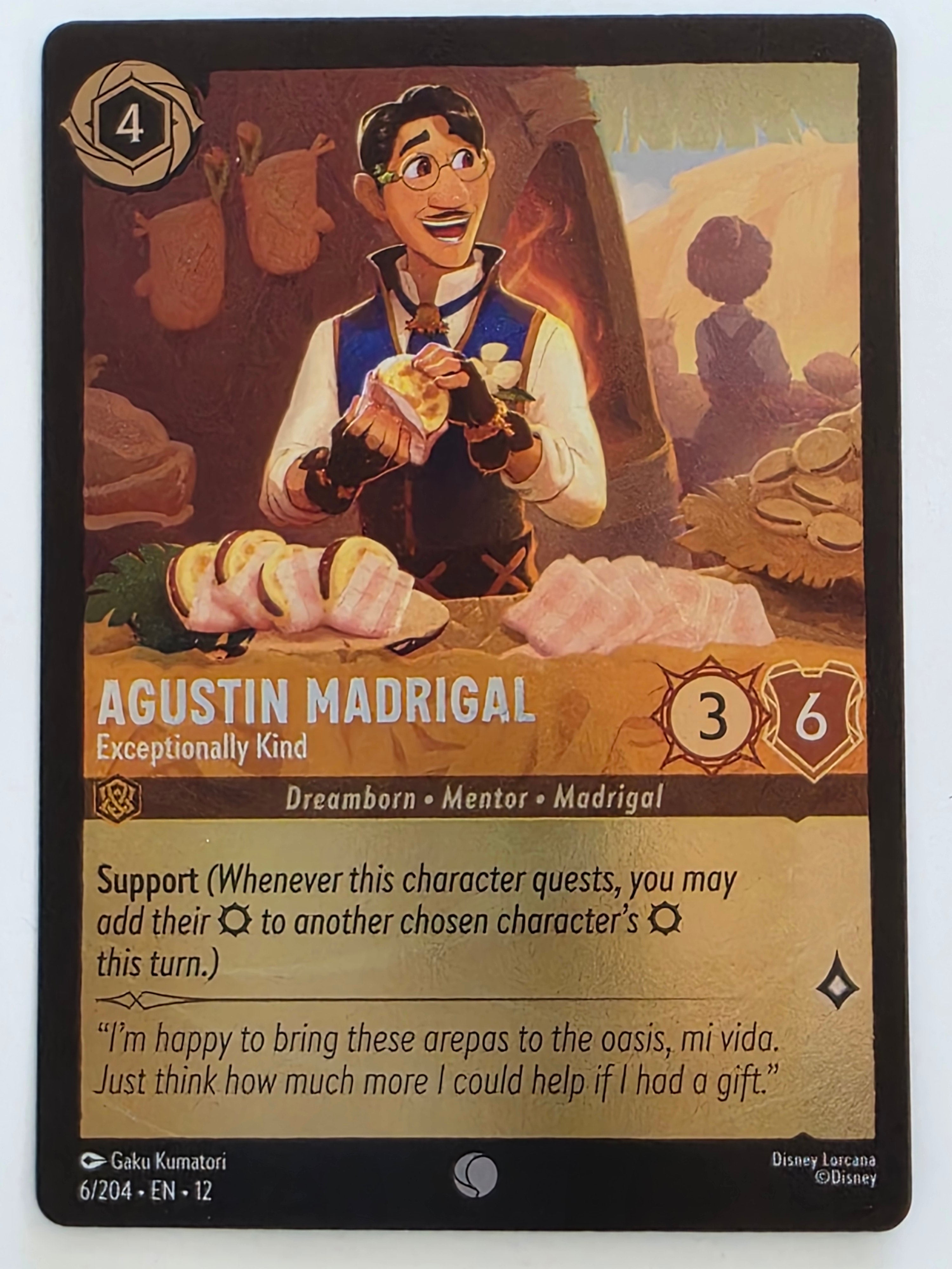 Disney Lorcana Wilds Unknown | Coldfoil | #006/204 | Agustin Madrigal Exceptionally Kind | Common