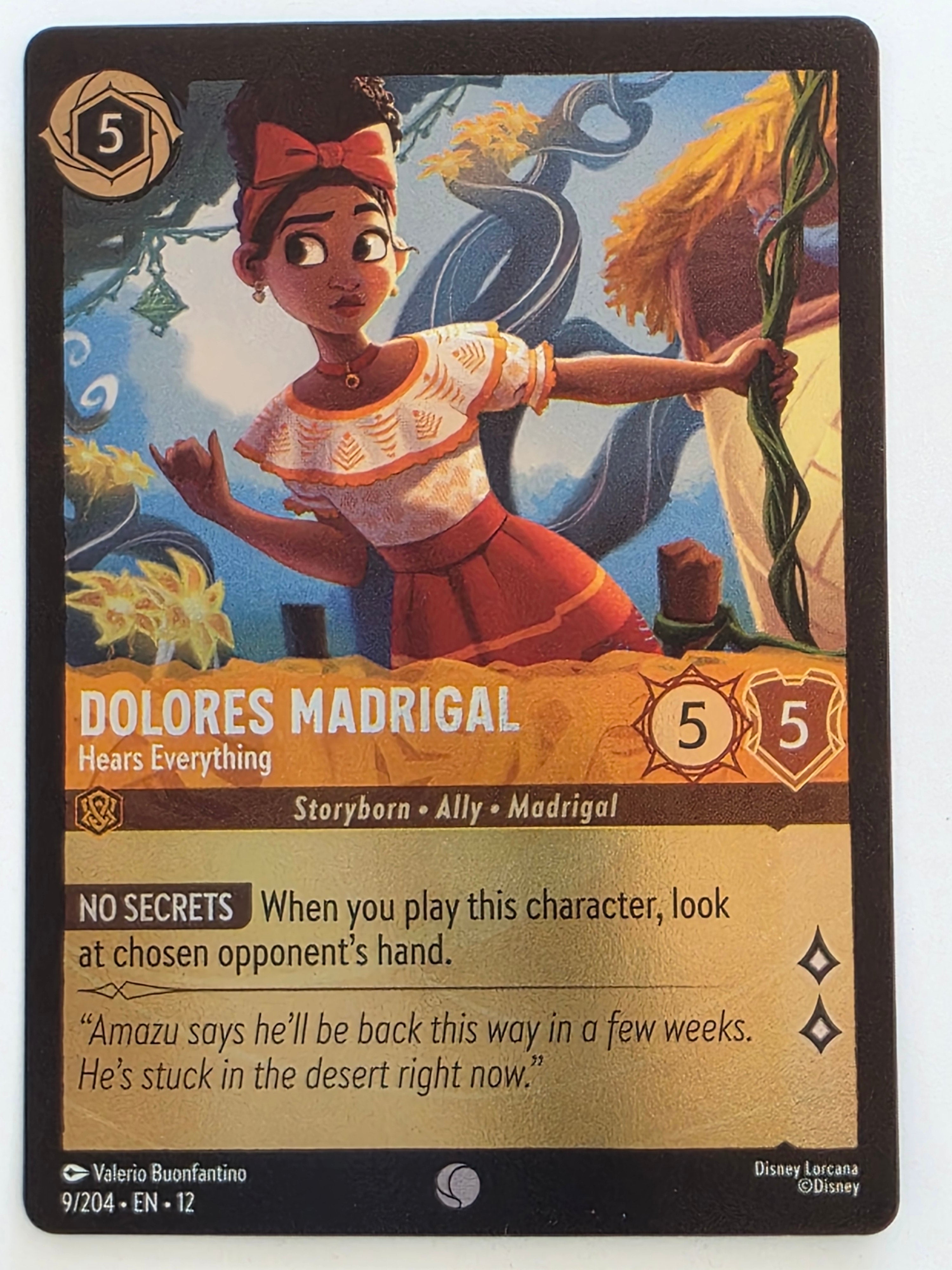 Disney Lorcana Wilds Unknown | Coldfoil | #009/204 | Dolores Madrigal Hears Everything | Common