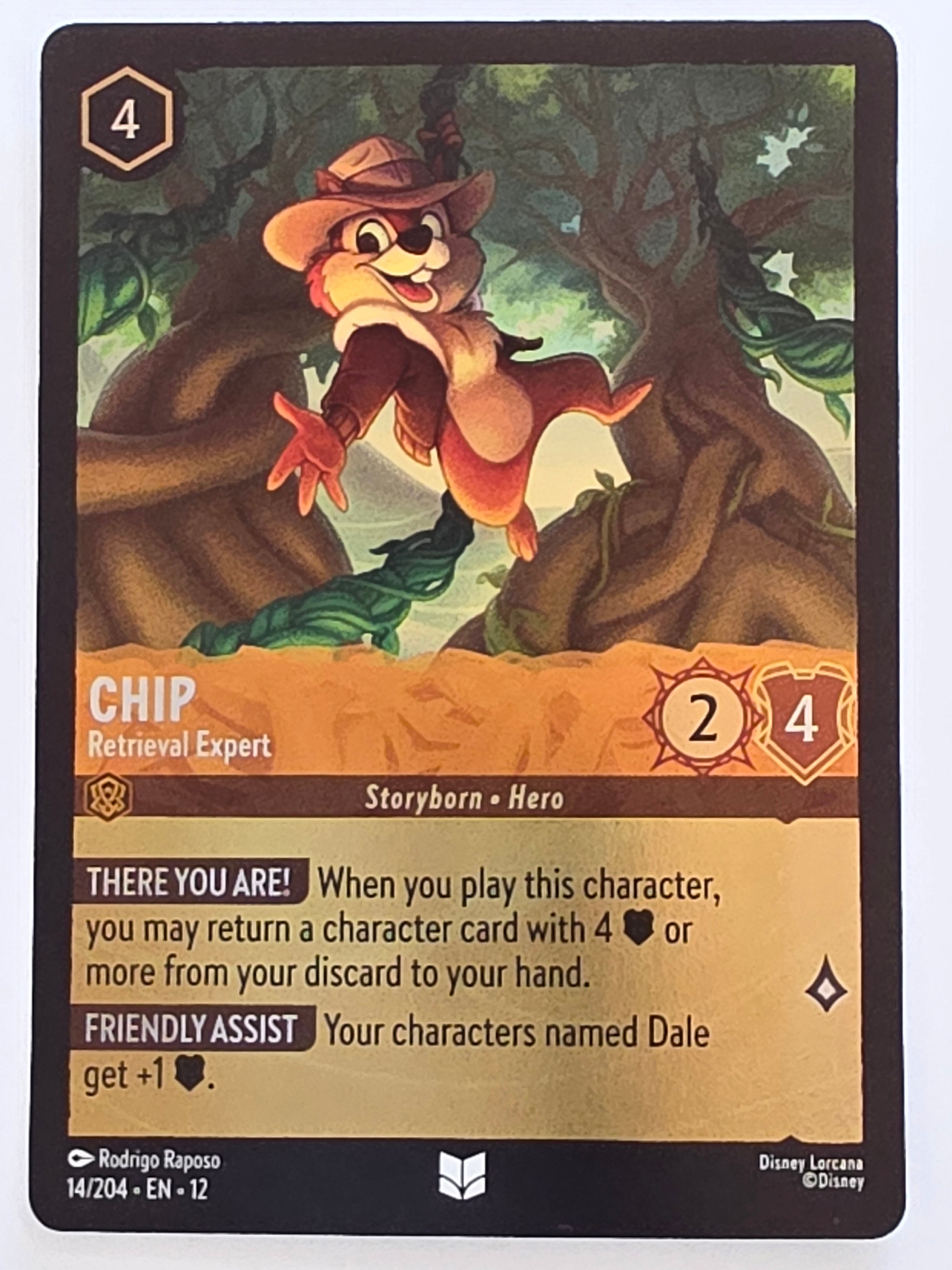 Disney Lorcana Wilds Unknown | Coldfoil | #014/204 | Chip Retrieval Expert | Uncommon